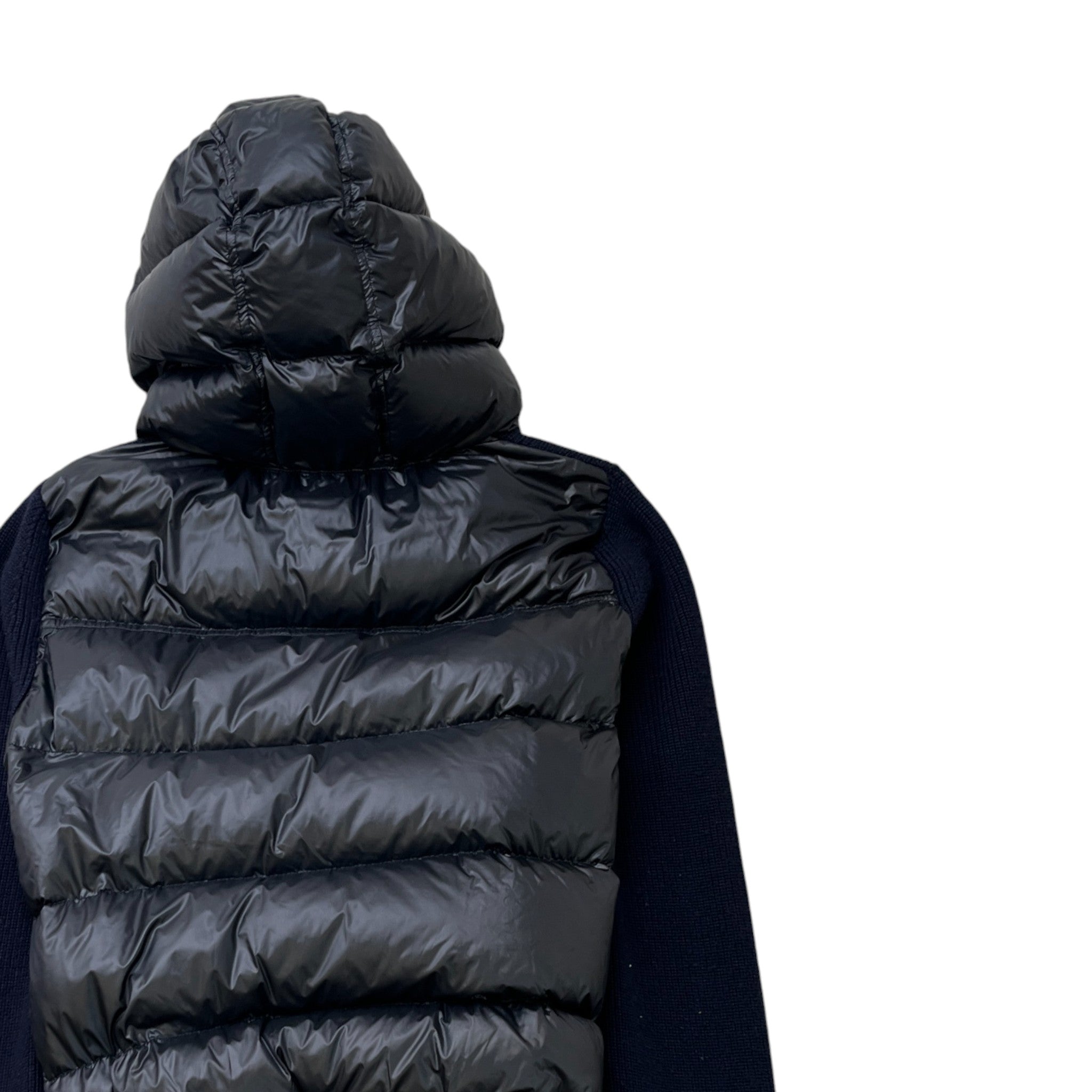 Men's Maglione Tricot Cardigan Down Jacket Navy Size M