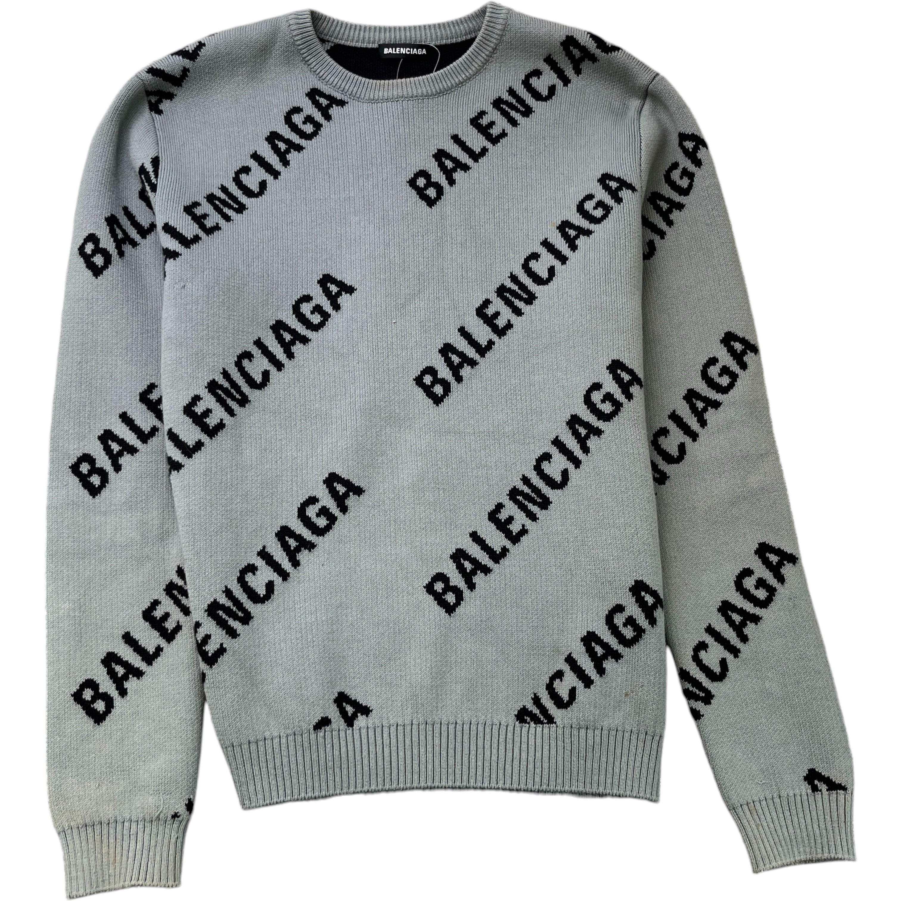 Men's All-Over Logo Sweatshirt Grey Size M