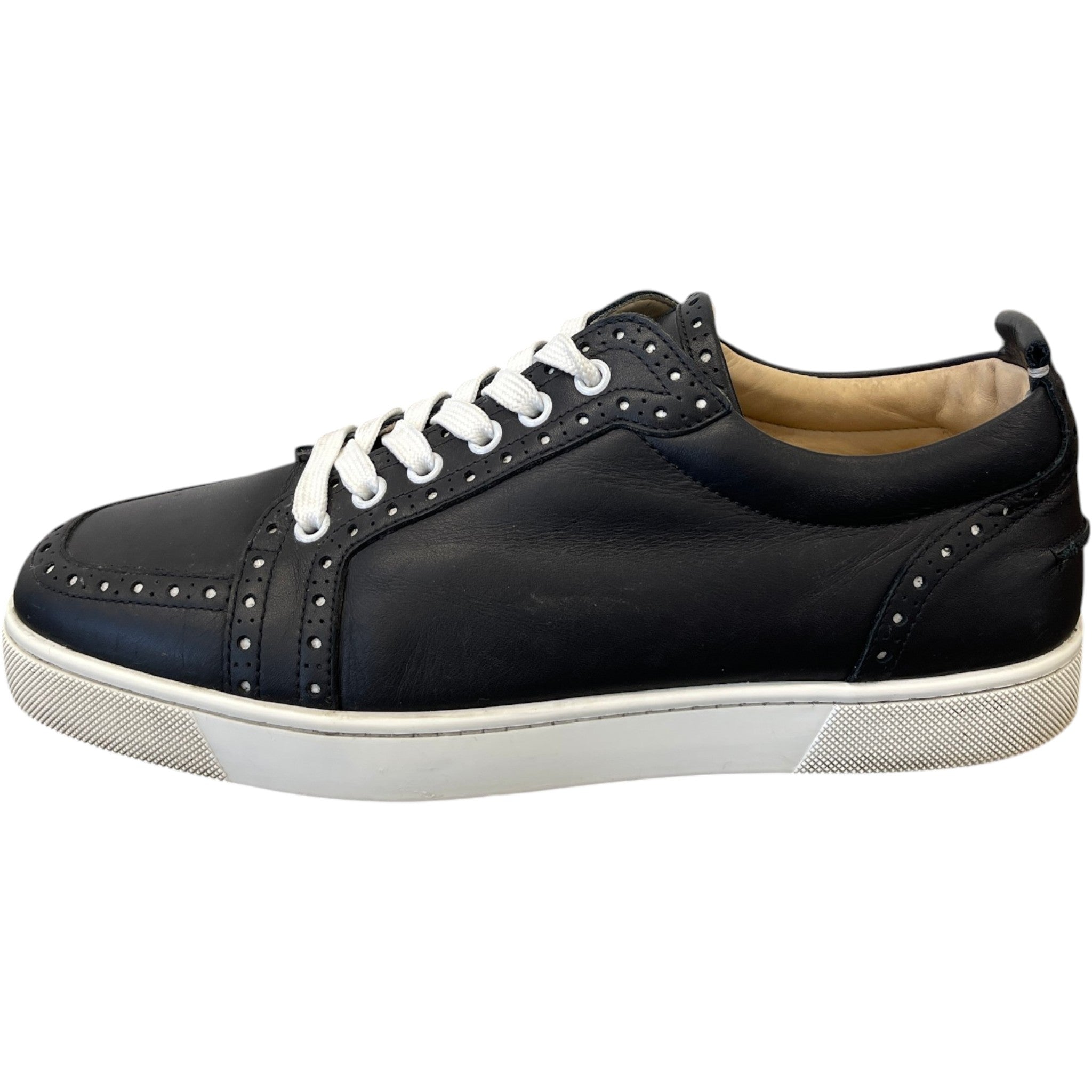 Men's Louis Junior Flat Low Trainers Black Size EU 42 / UK 8