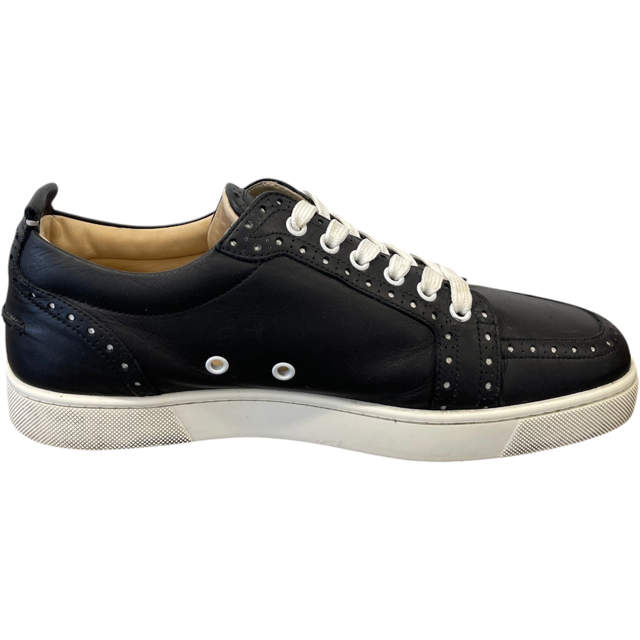 Men's Louis Junior Flat Low Trainers Black Size EU 42 / UK 8