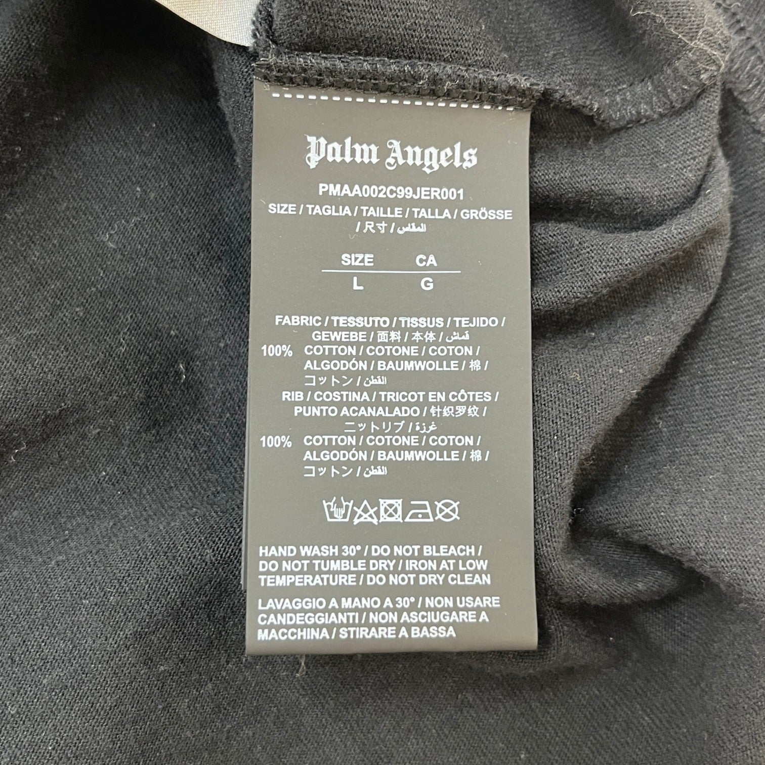 Men's Logo Print T-Shirt Black Size L