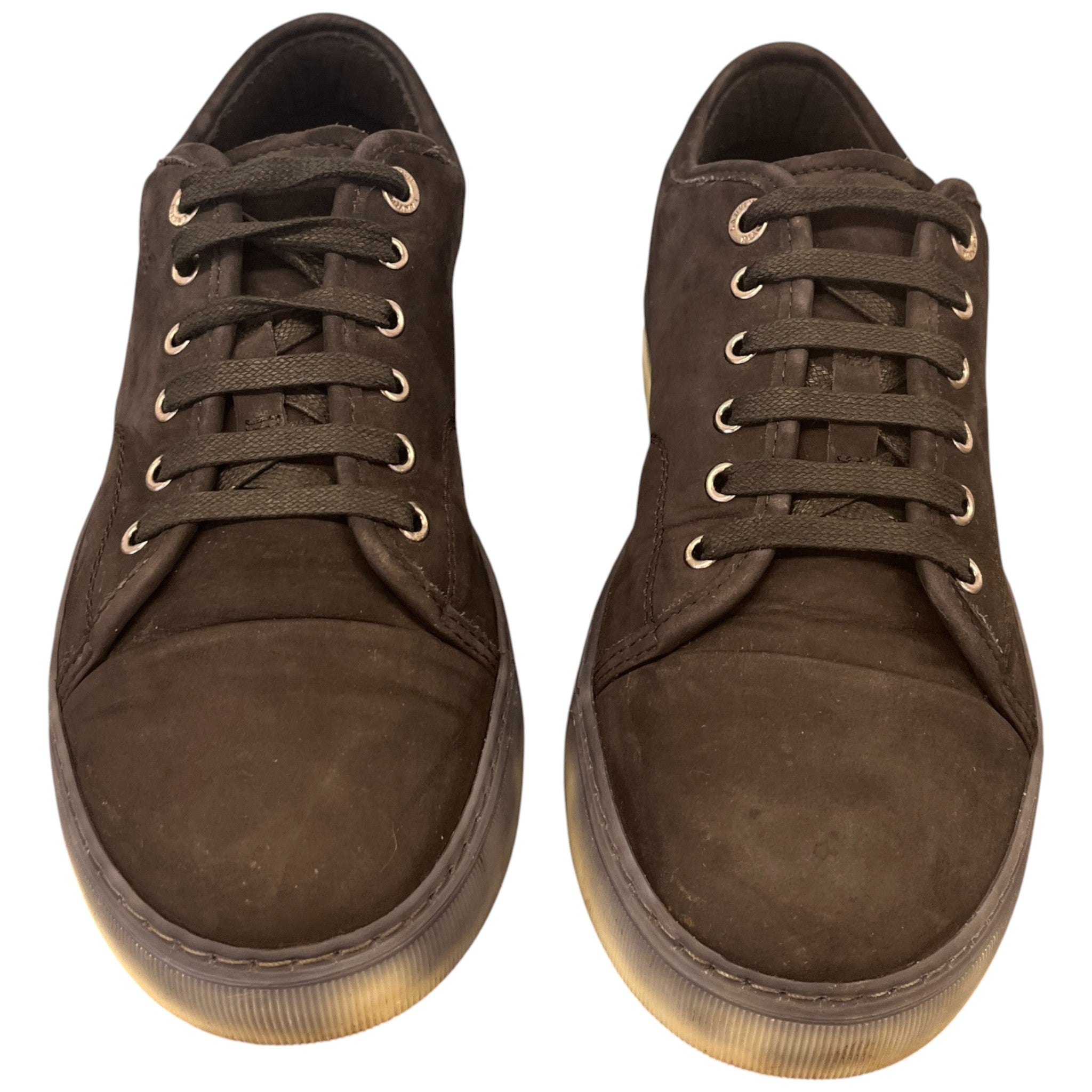 Men's Perforated Low Trainers Black Size EU 40 / UK 6