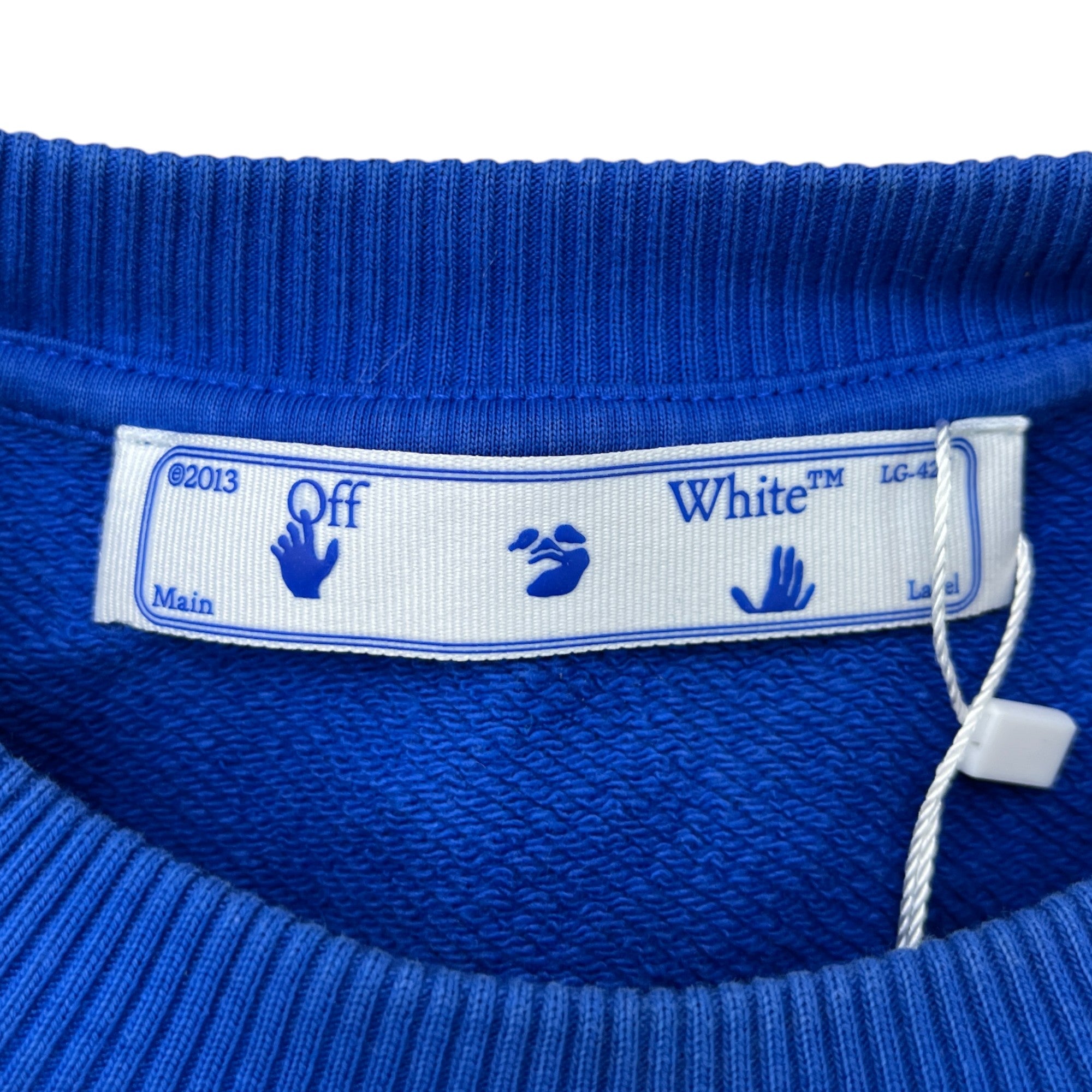 Men's Arrow Logo Print Sweatshirt Blue Size XS