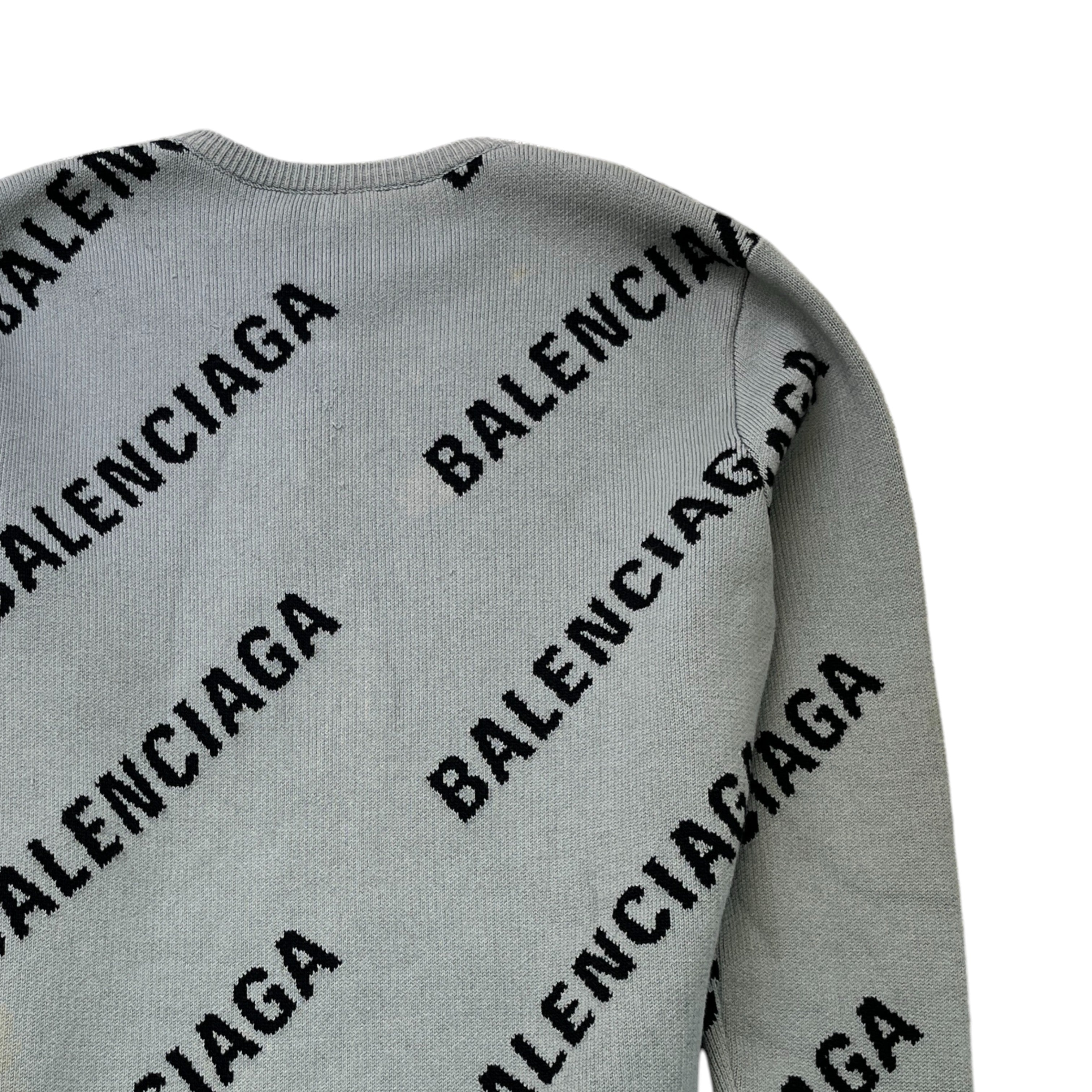 Men's All-Over Logo Sweatshirt Grey Size M