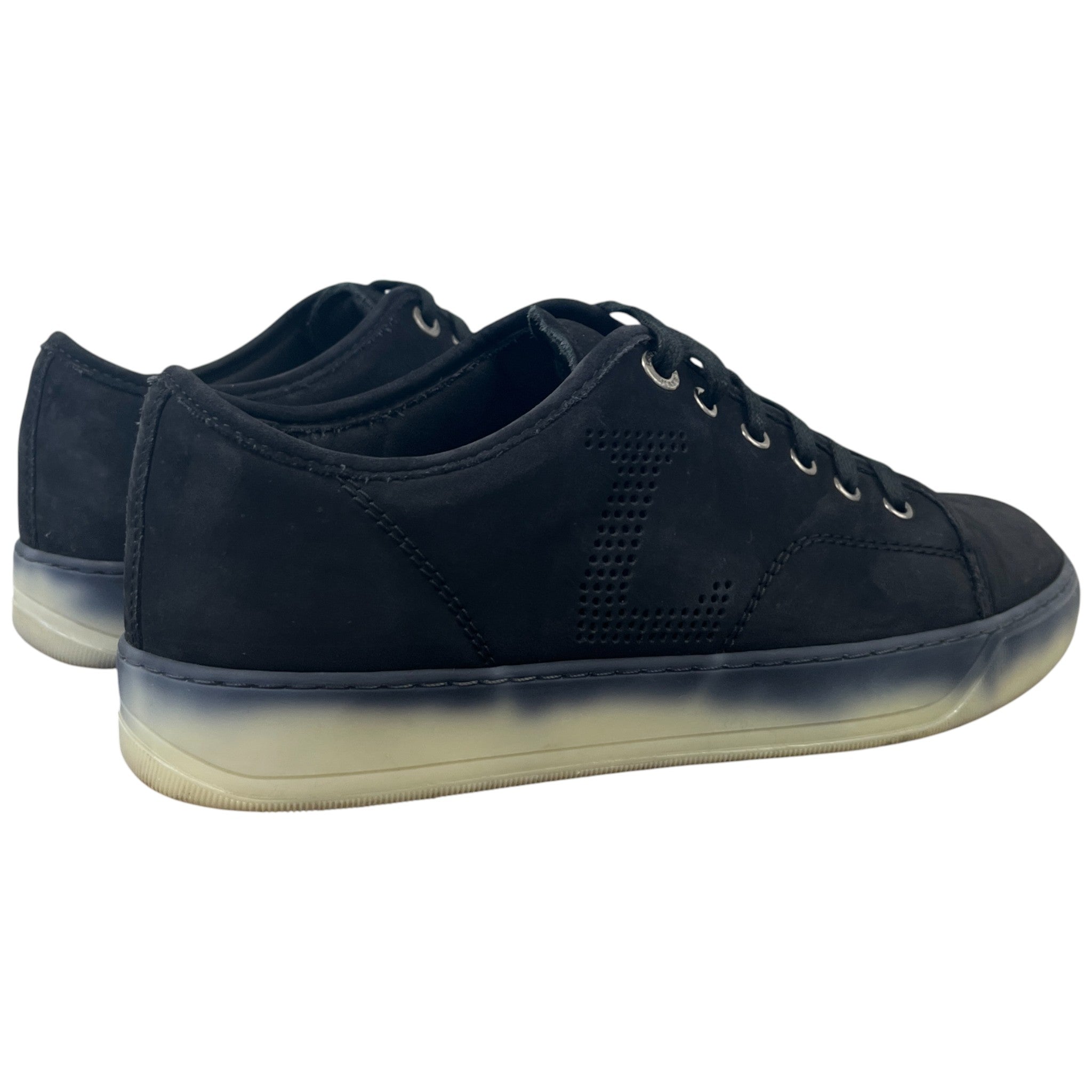 Men's Perforated Low Trainers Black Size EU 40 / UK 6