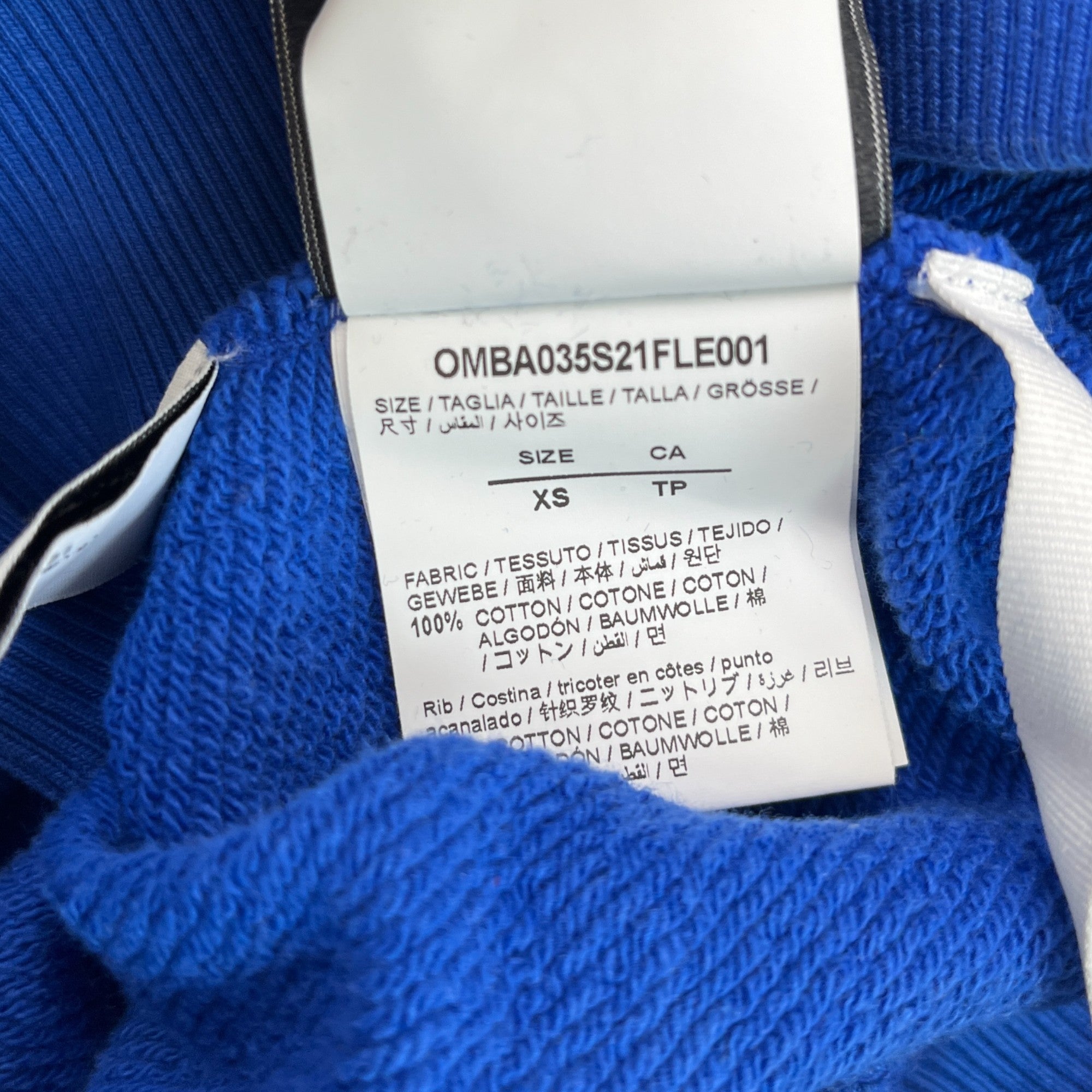 Men's Arrow Logo Print Sweatshirt Blue Size XS