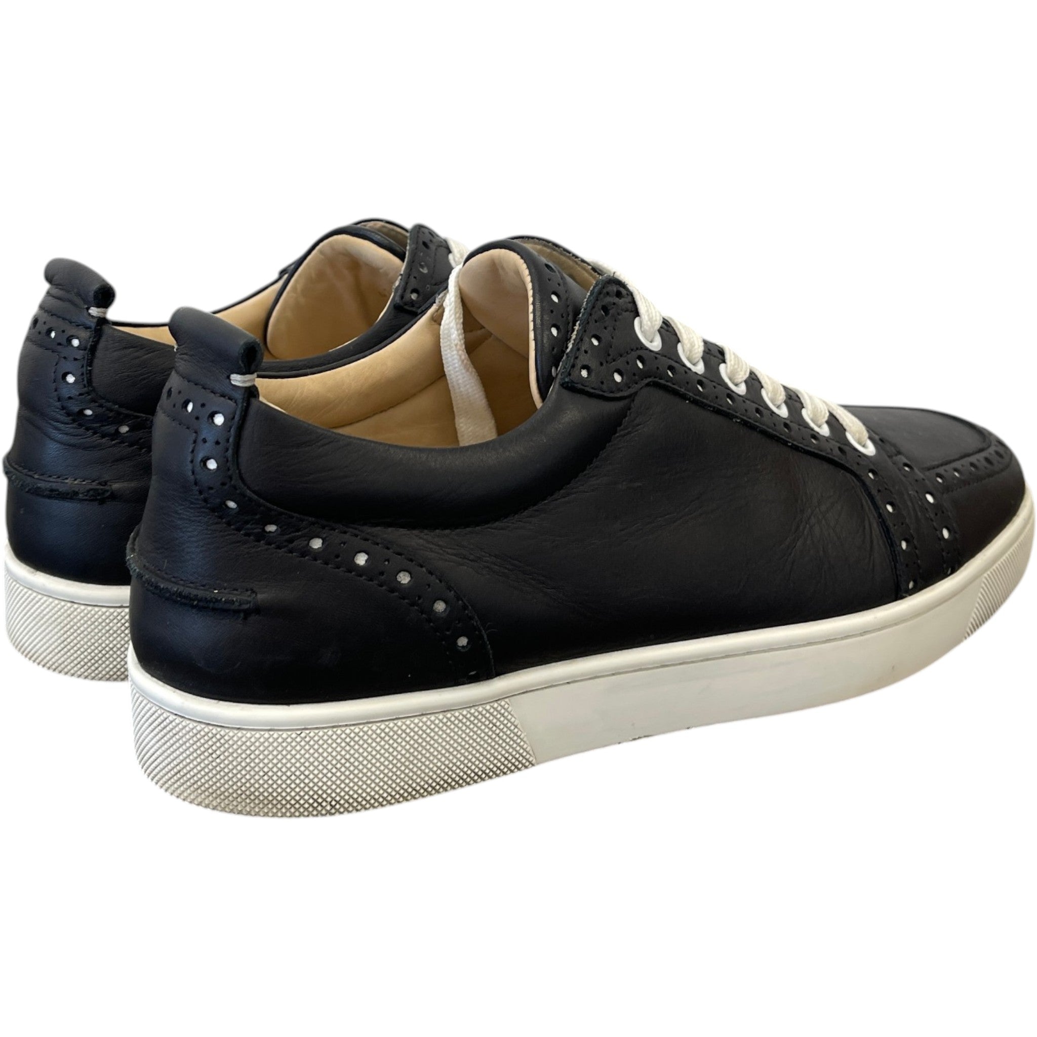 Men's Louis Junior Flat Low Trainers Black Size EU 42 / UK 8