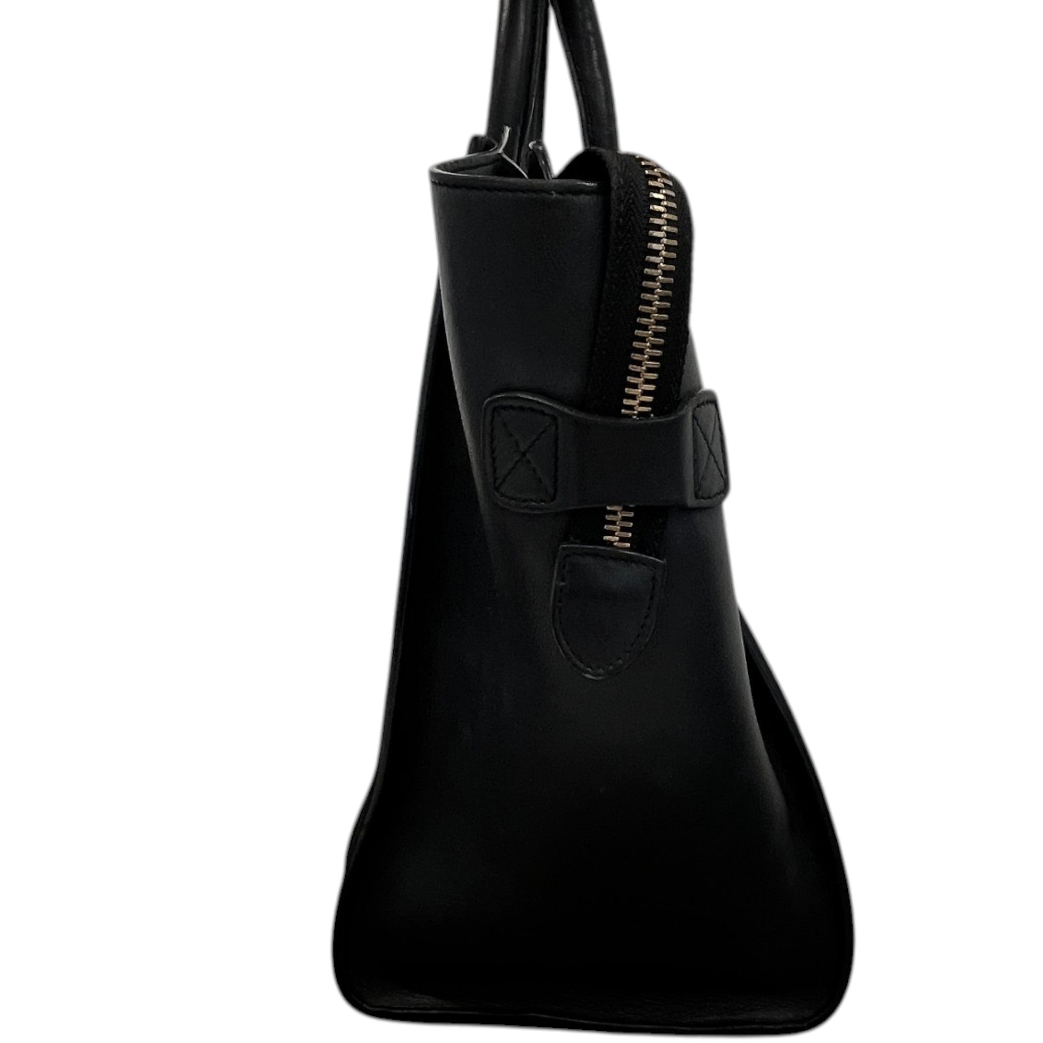 Women's Luggage Grained Calfskin Handbag Black
