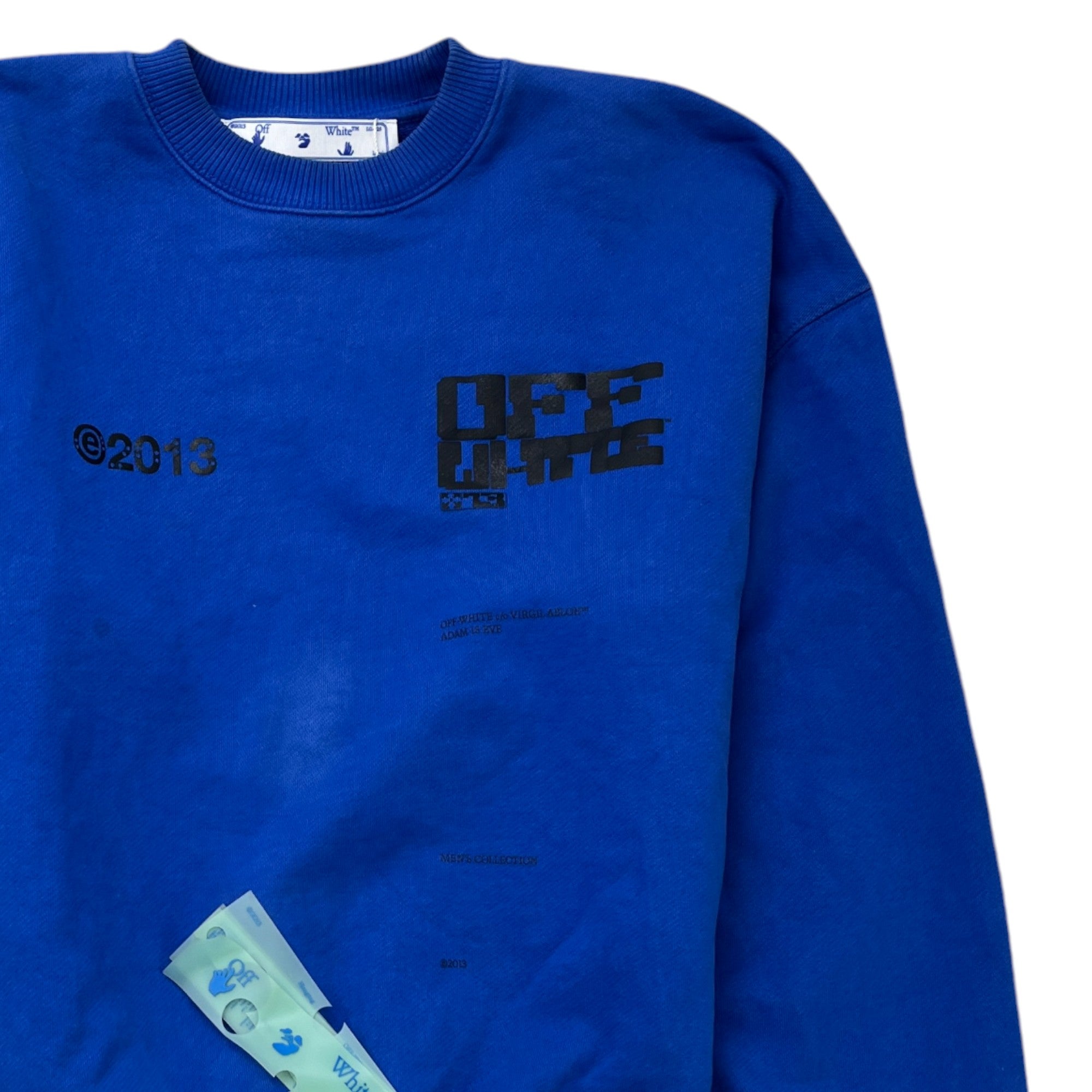 Men's Arrow Logo Print Sweatshirt Blue Size XS