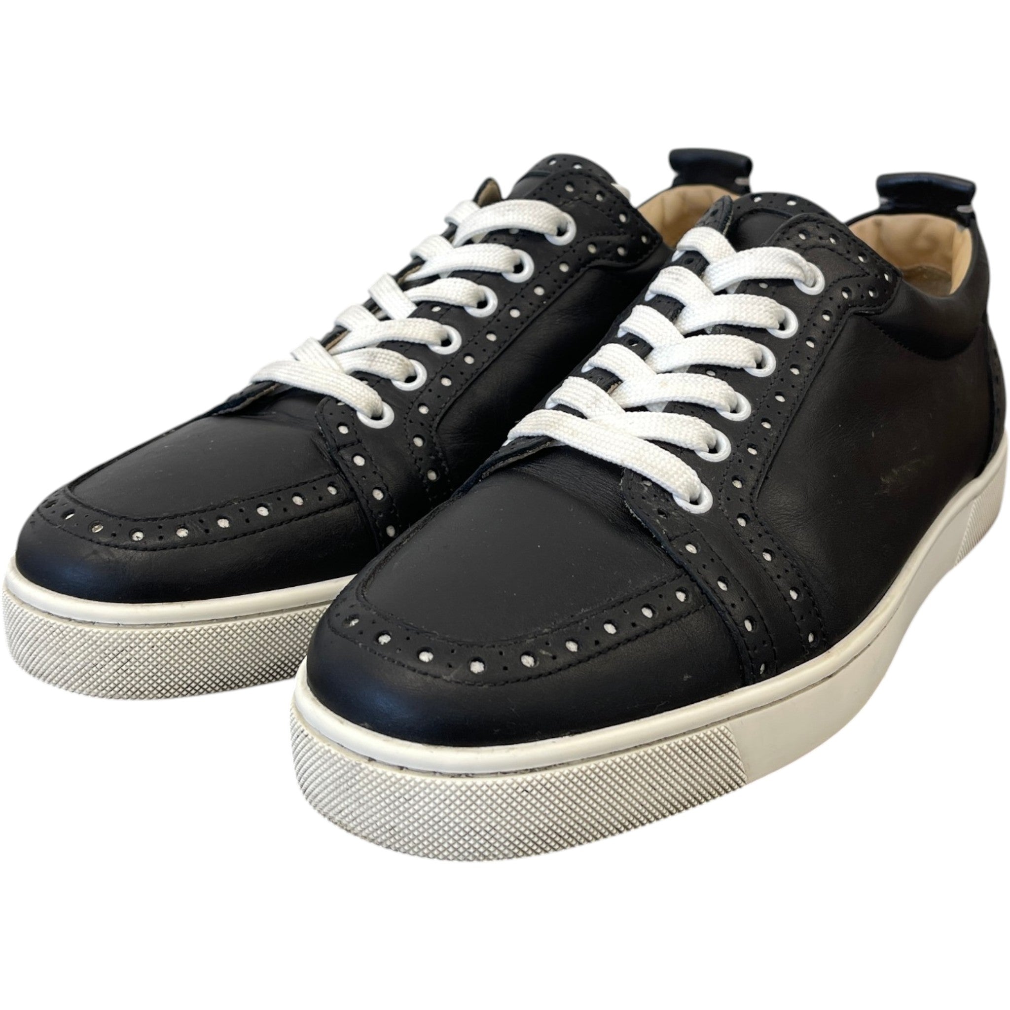 Men's Louis Junior Flat Low Trainers Black Size EU 42 / UK 8
