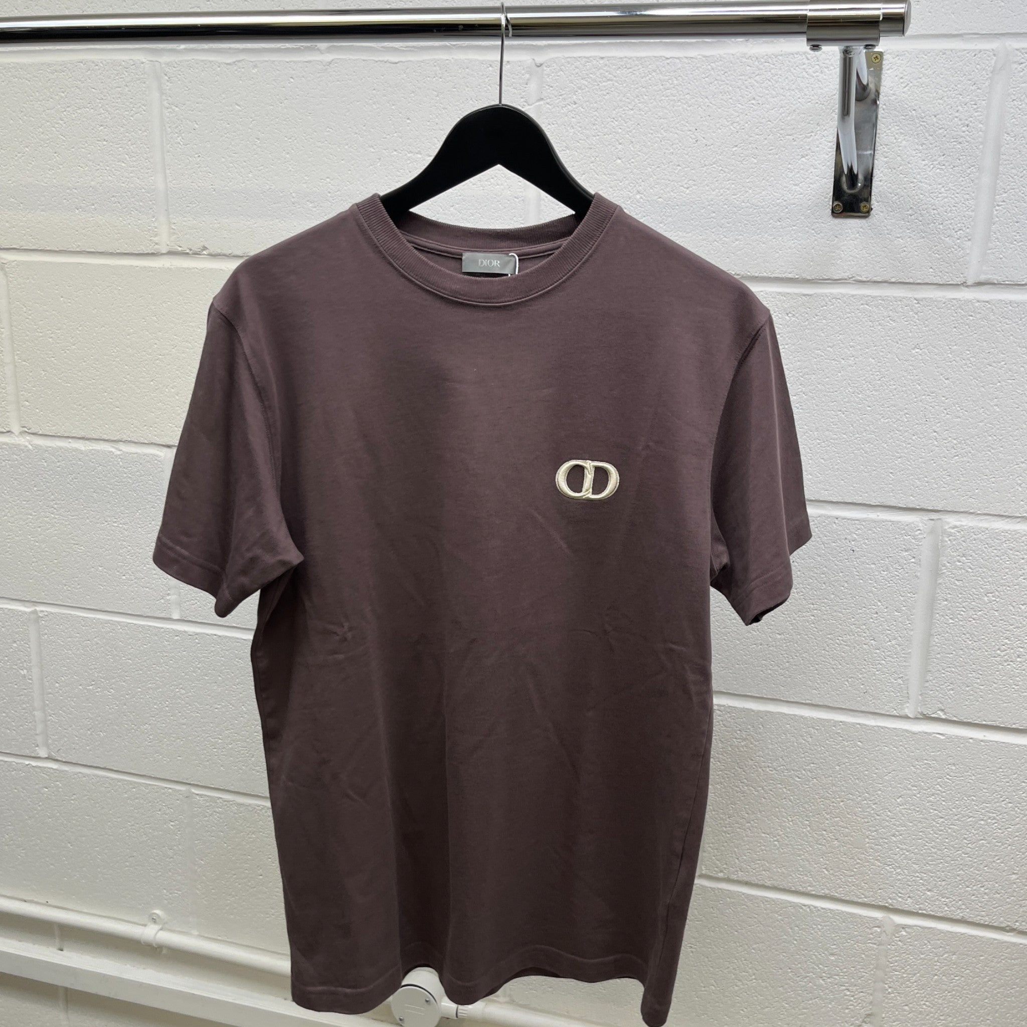 Men's Cd Embroidered Logo T-Shirt Brown Size S