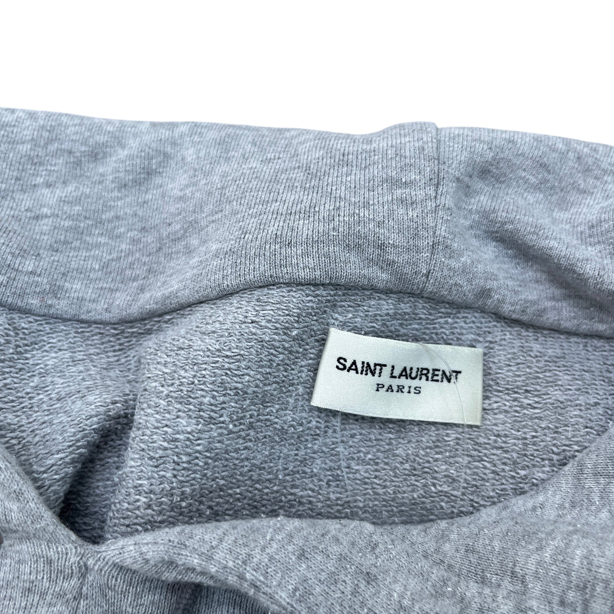 Men's Logo Print Hoodie Grey Size XL
