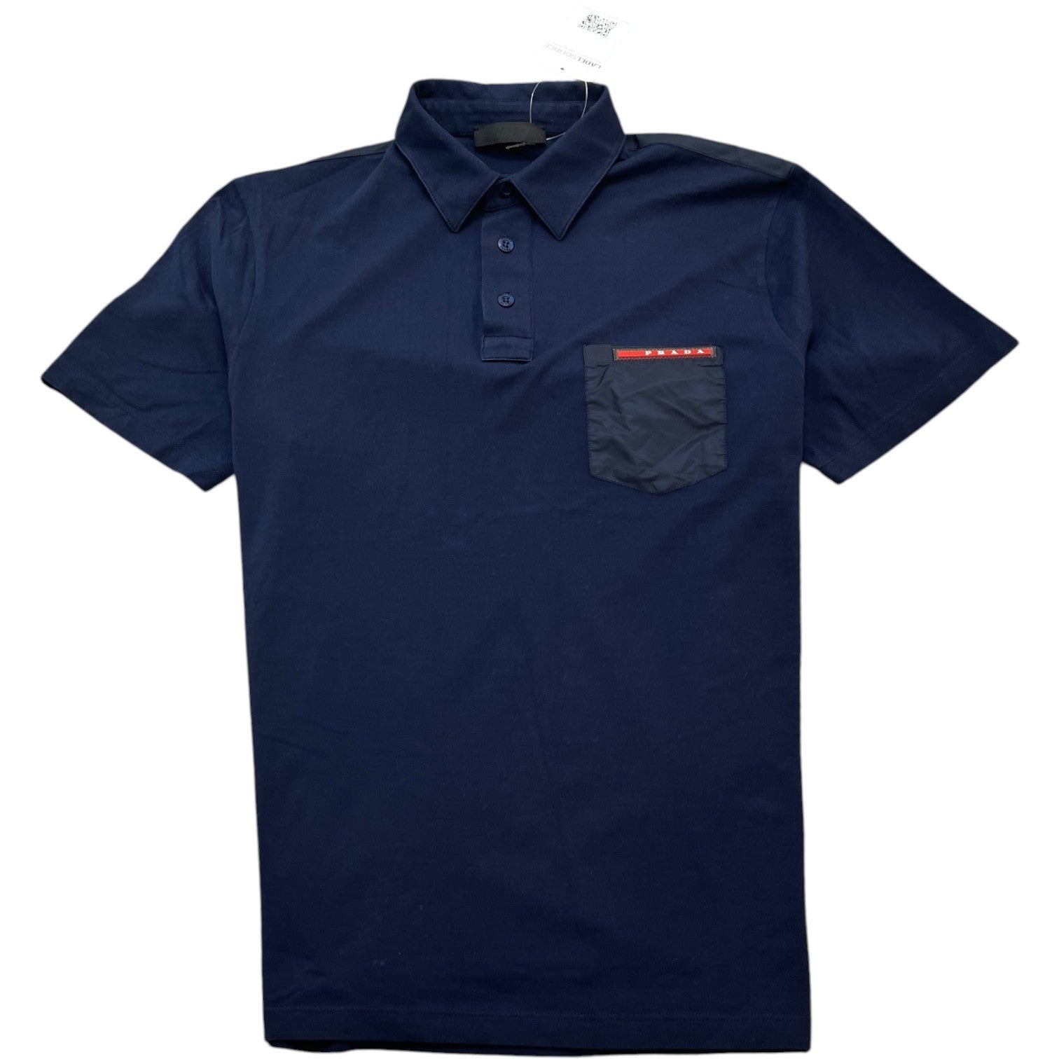 Men's Linear Rosa Polo Shirt Navy Size S