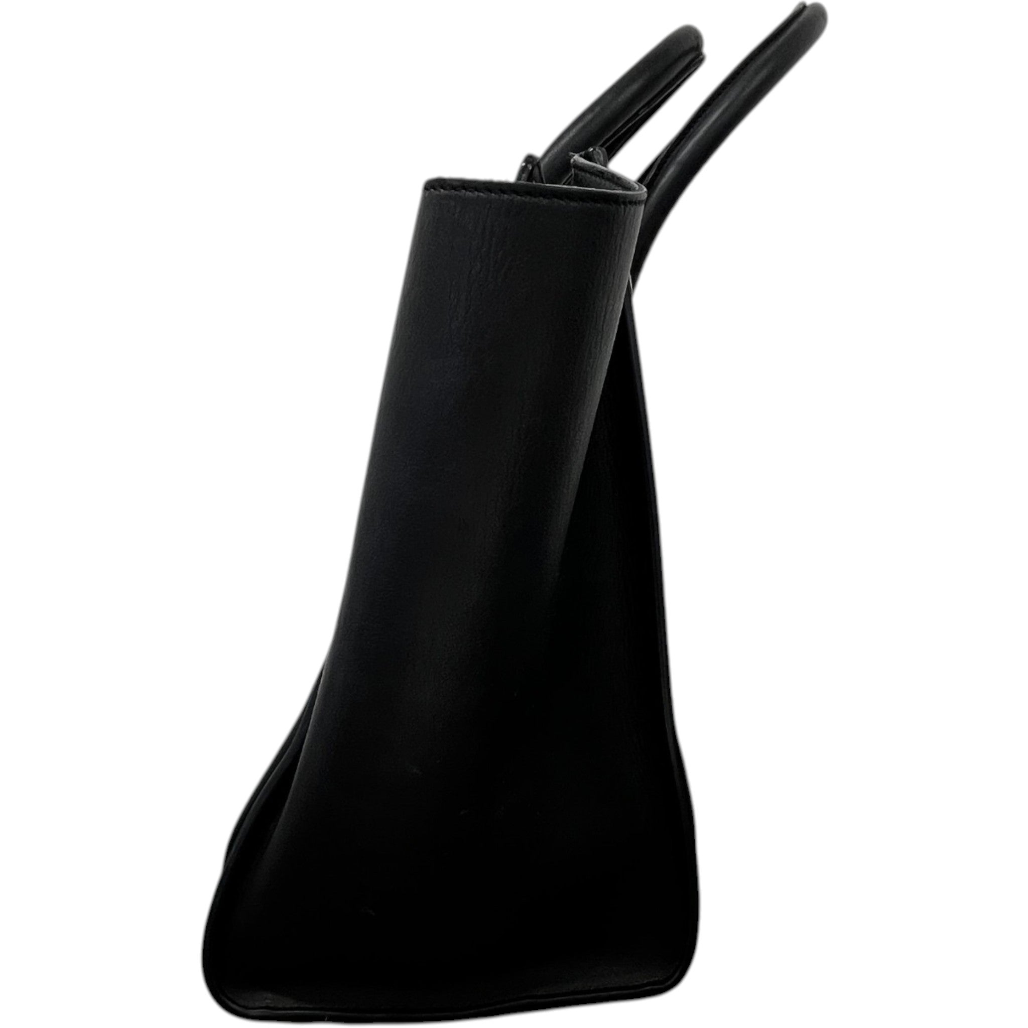 Women's Luggage Grained Calfskin Handbag Black