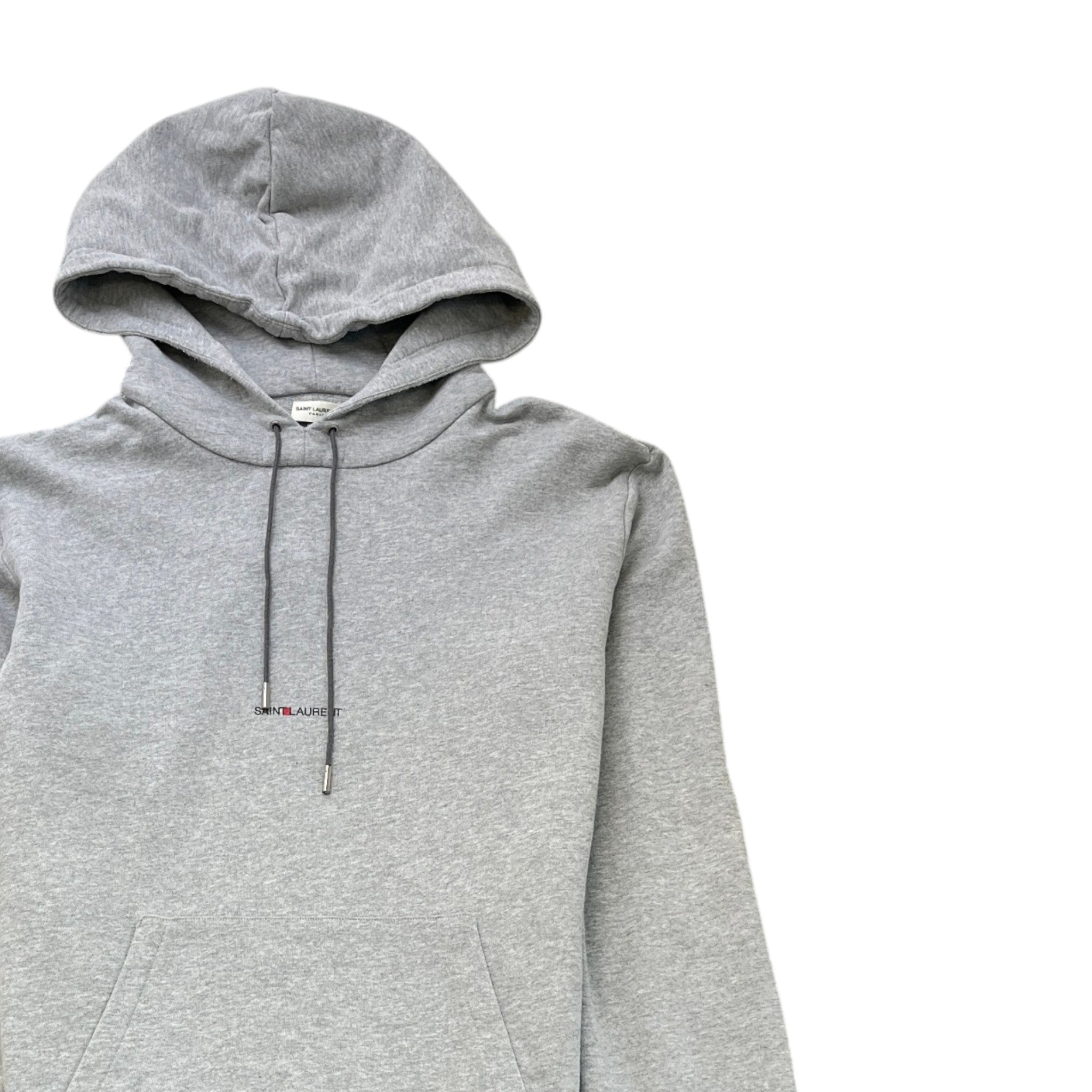 Men's Logo Print Hoodie Grey Size XL