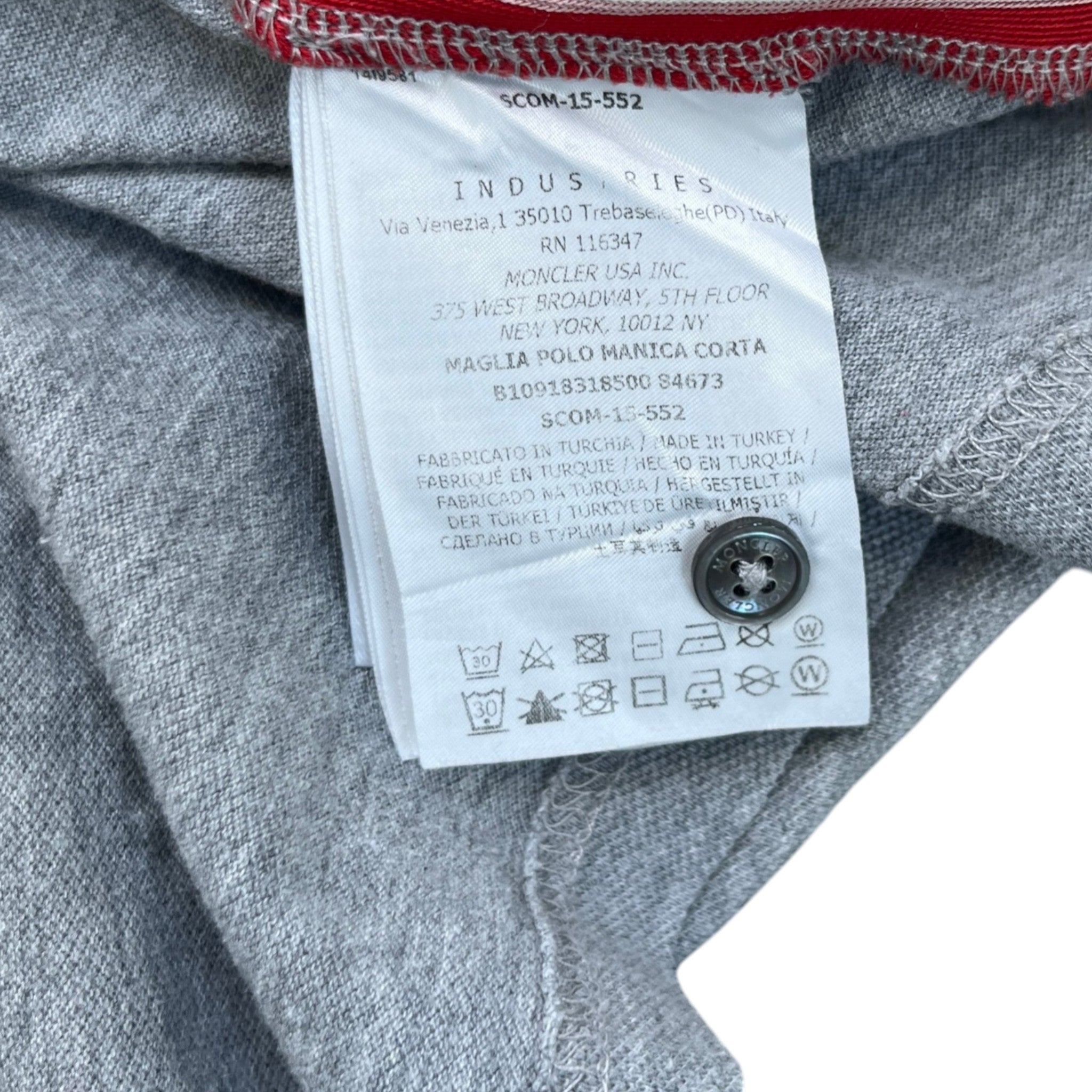 Men's Maglia Polo Shirt Grey Size M