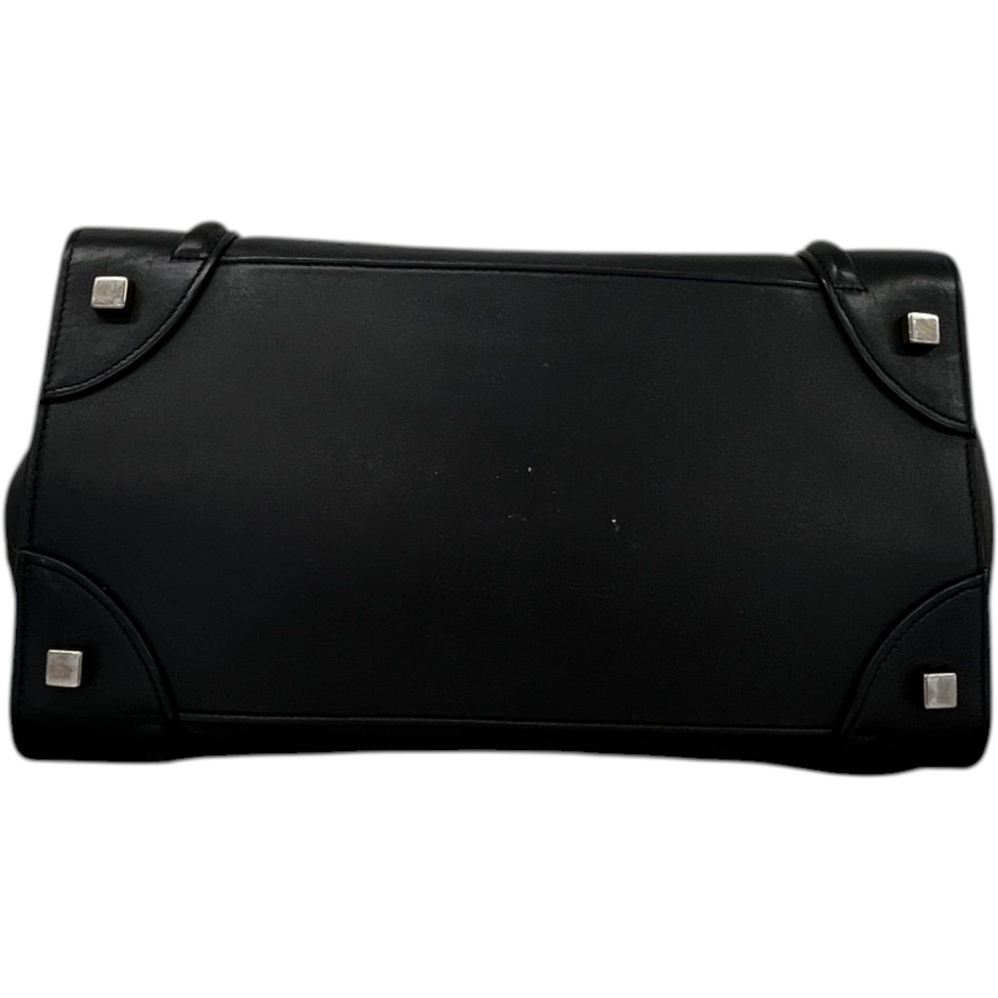 Women's Luggage Grained Calfskin Handbag Black