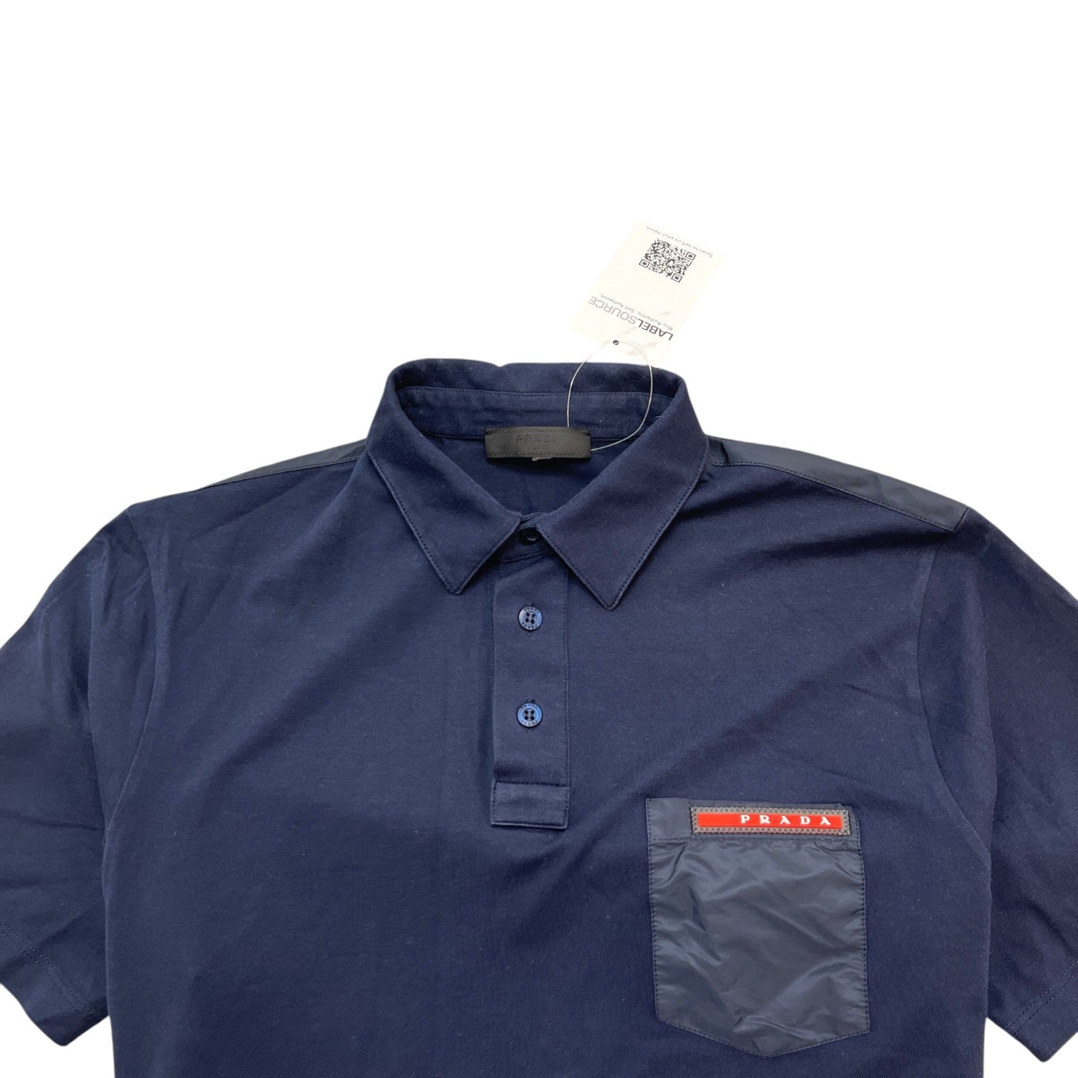 Men's Linear Rosa Polo Shirt Navy Size S
