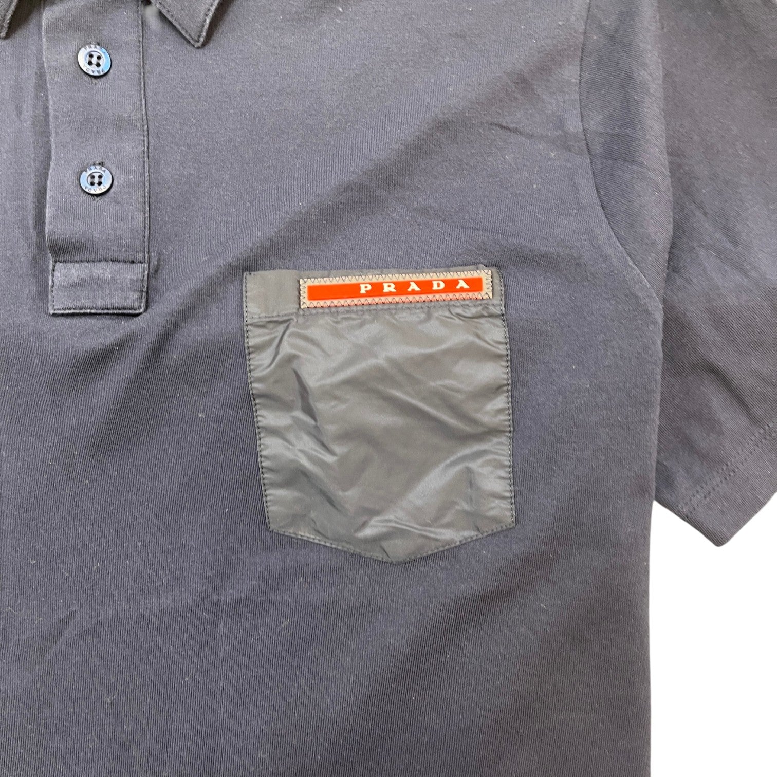 Men's Linear Rosa Polo Shirt Navy Size S