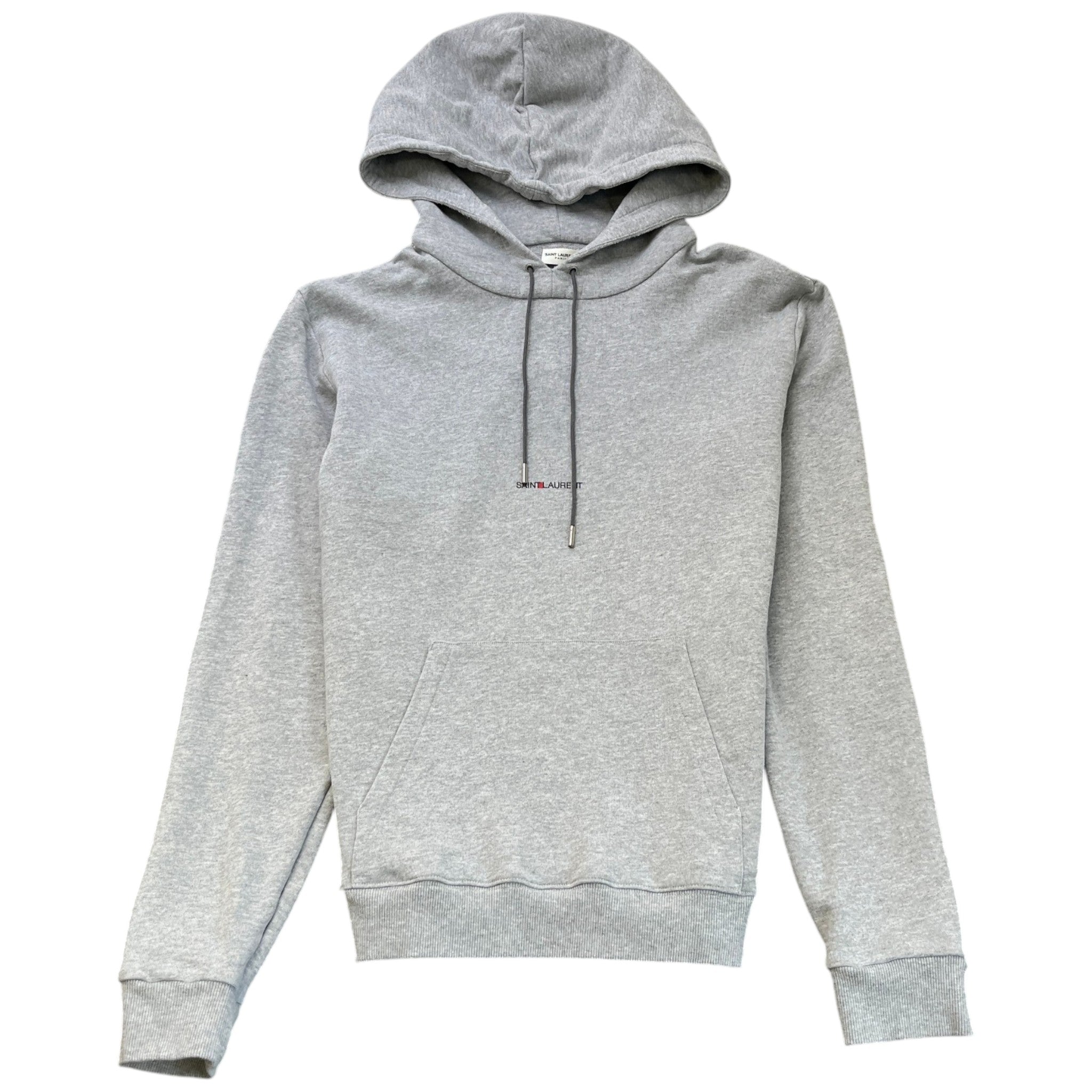 Men's Logo Print Hoodie Grey Size XL