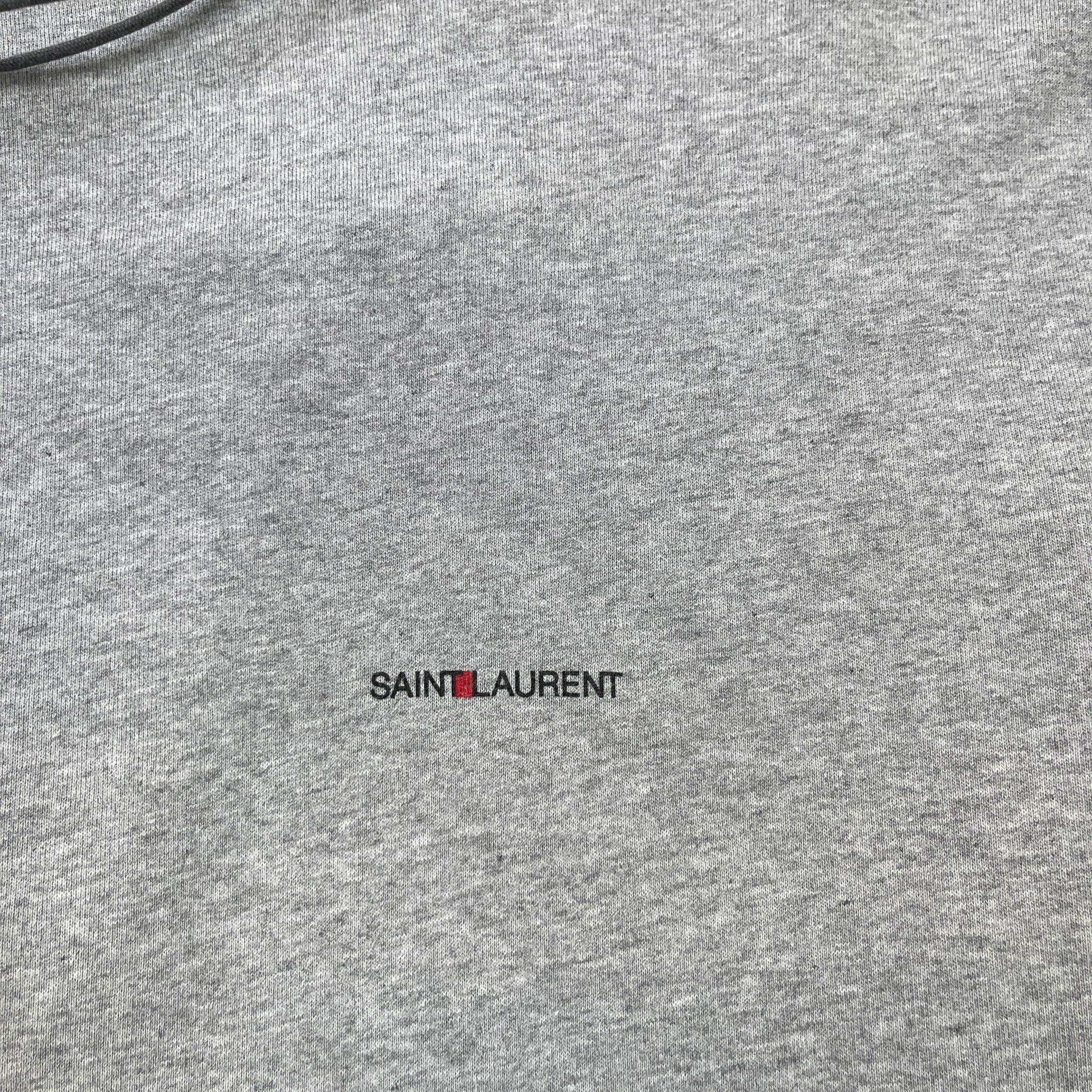 Men's Logo Print Hoodie Grey Size XL