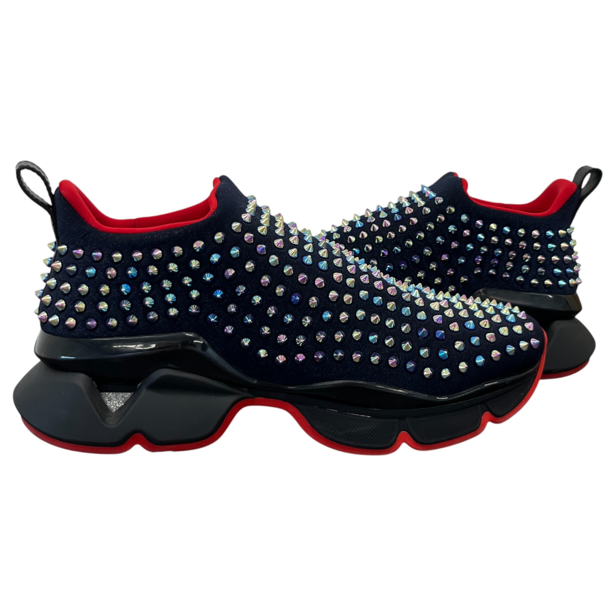 Men's Spike Sock Low Trainers Blue Size EU 44 / UK 10