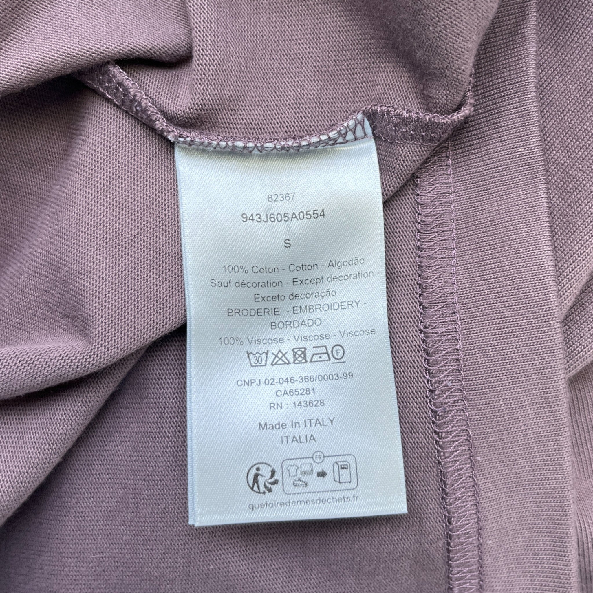 Men's Cd Embroidered Logo T-Shirt Brown Size S