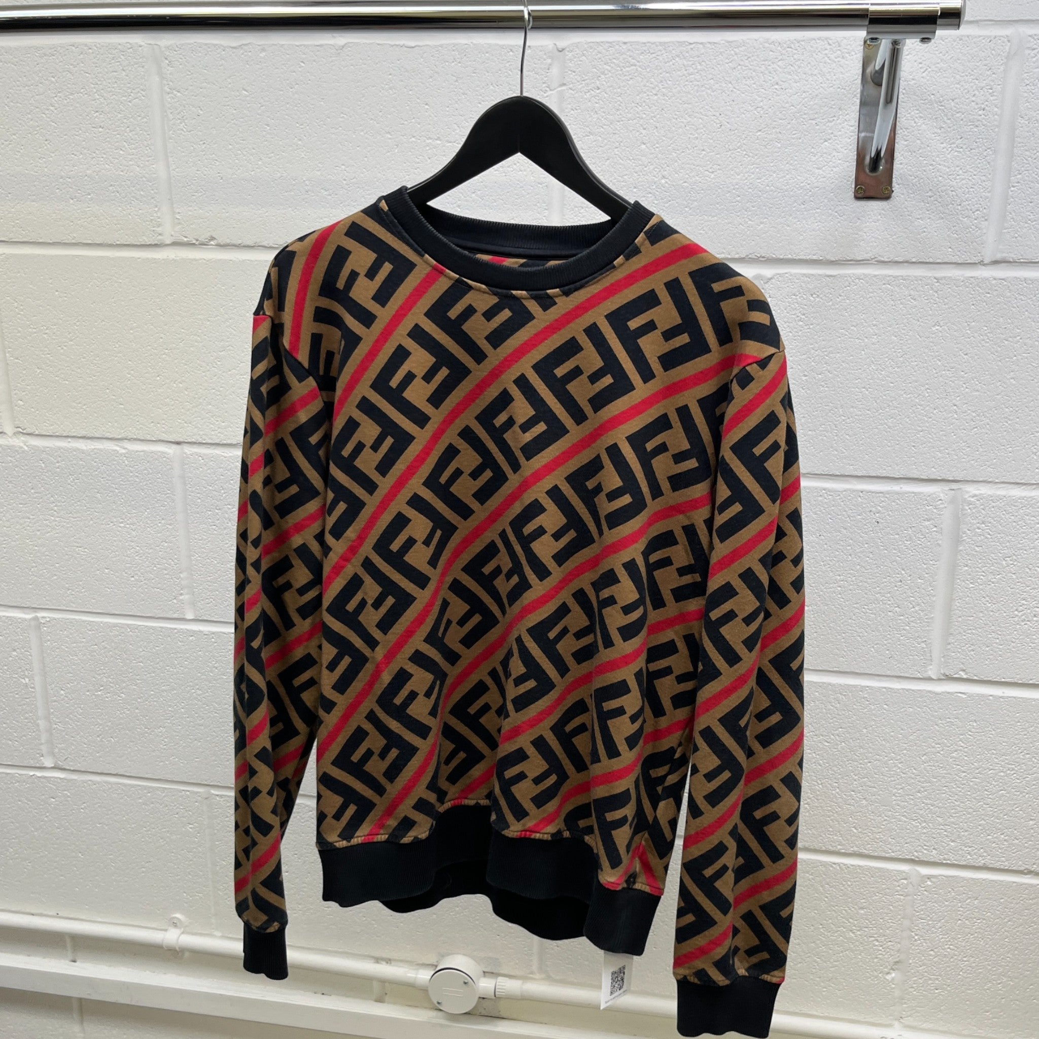 Men's Ff Monogram Sweatshirt Multi-Coloured Size L