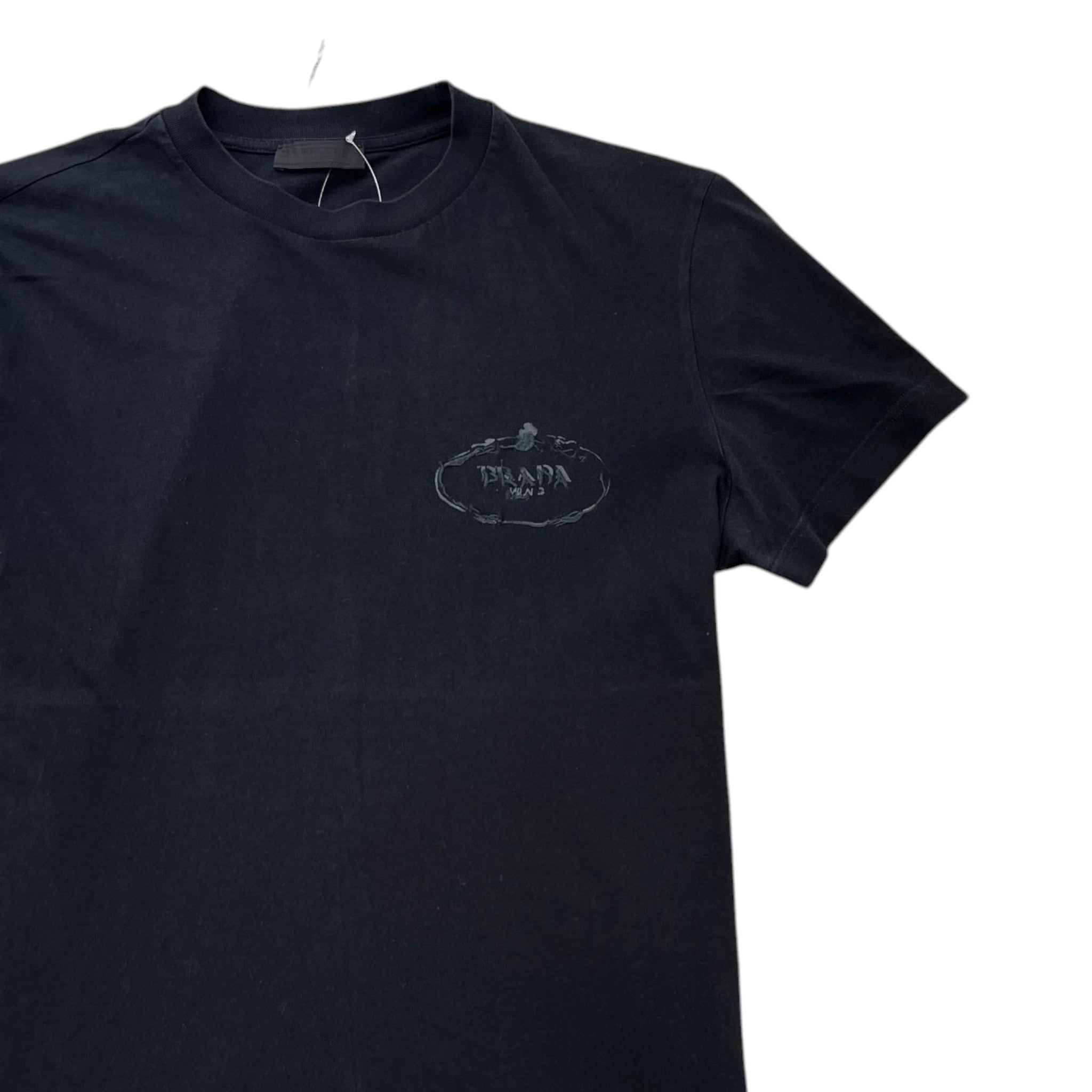 Men's Embroidered Logo T-Shirt Black Size L