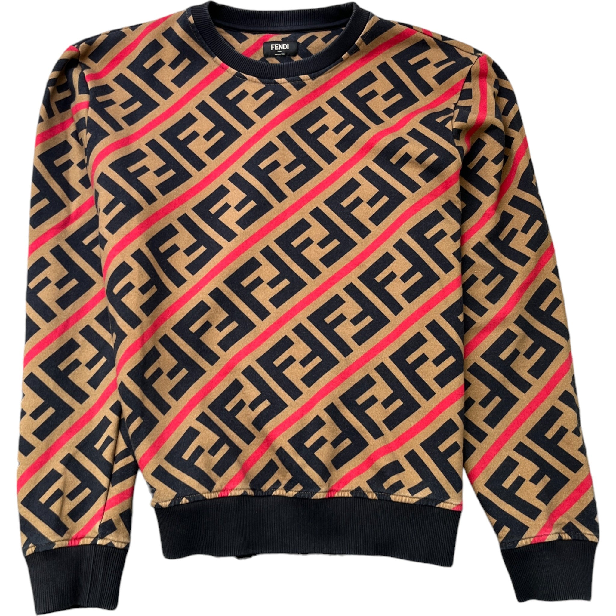 Men's Ff Monogram Sweatshirt Multi-Coloured Size L
