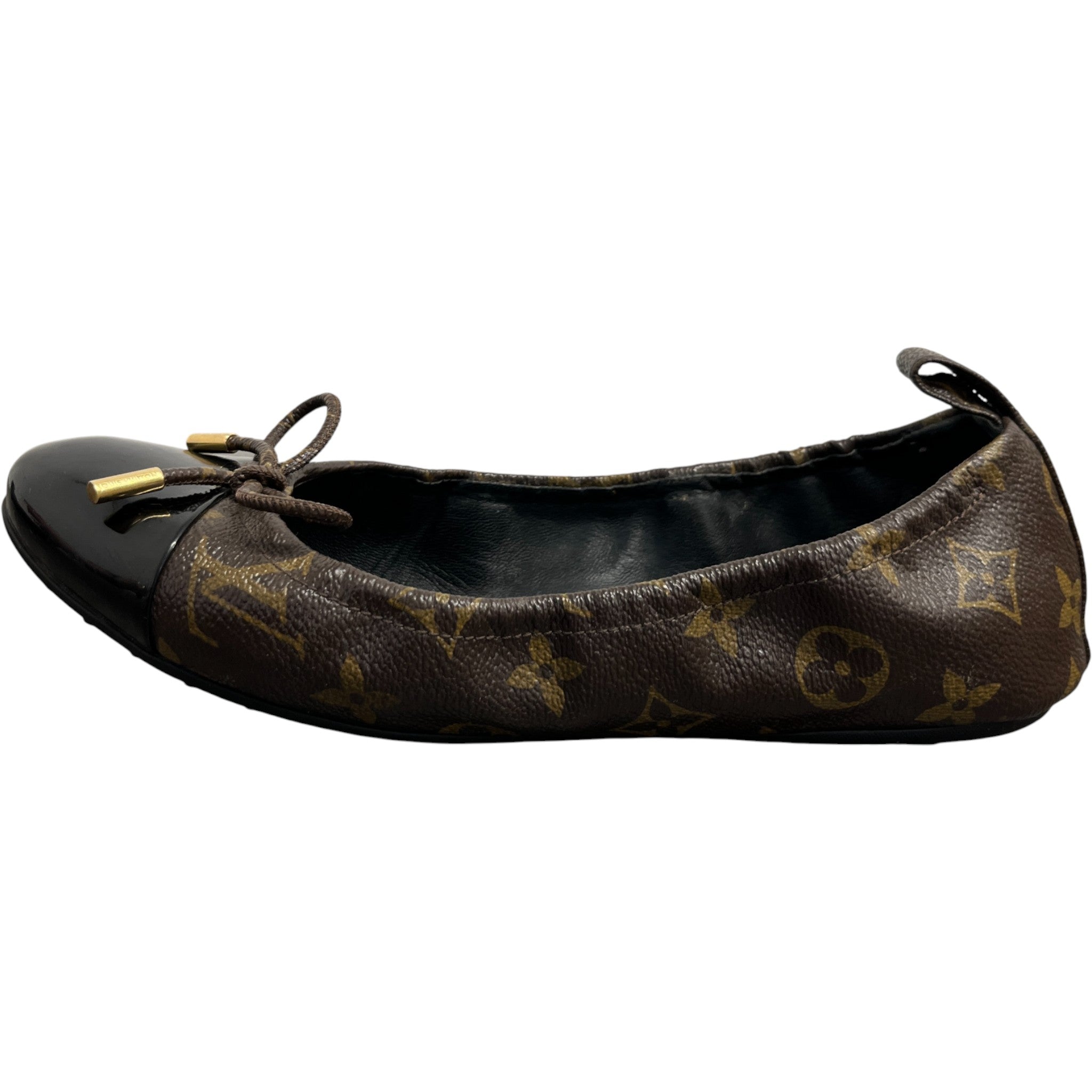 Women's Monogram Flirty Ballerina Mules Brown Size EU 37.5 / UK 4.5