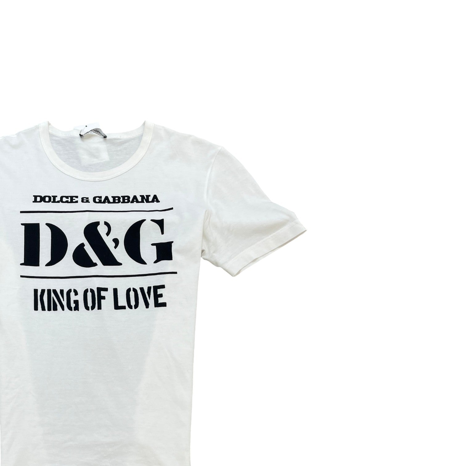 Men's King Of Love Logo T-Shirt White Size IT 44 / UK XS