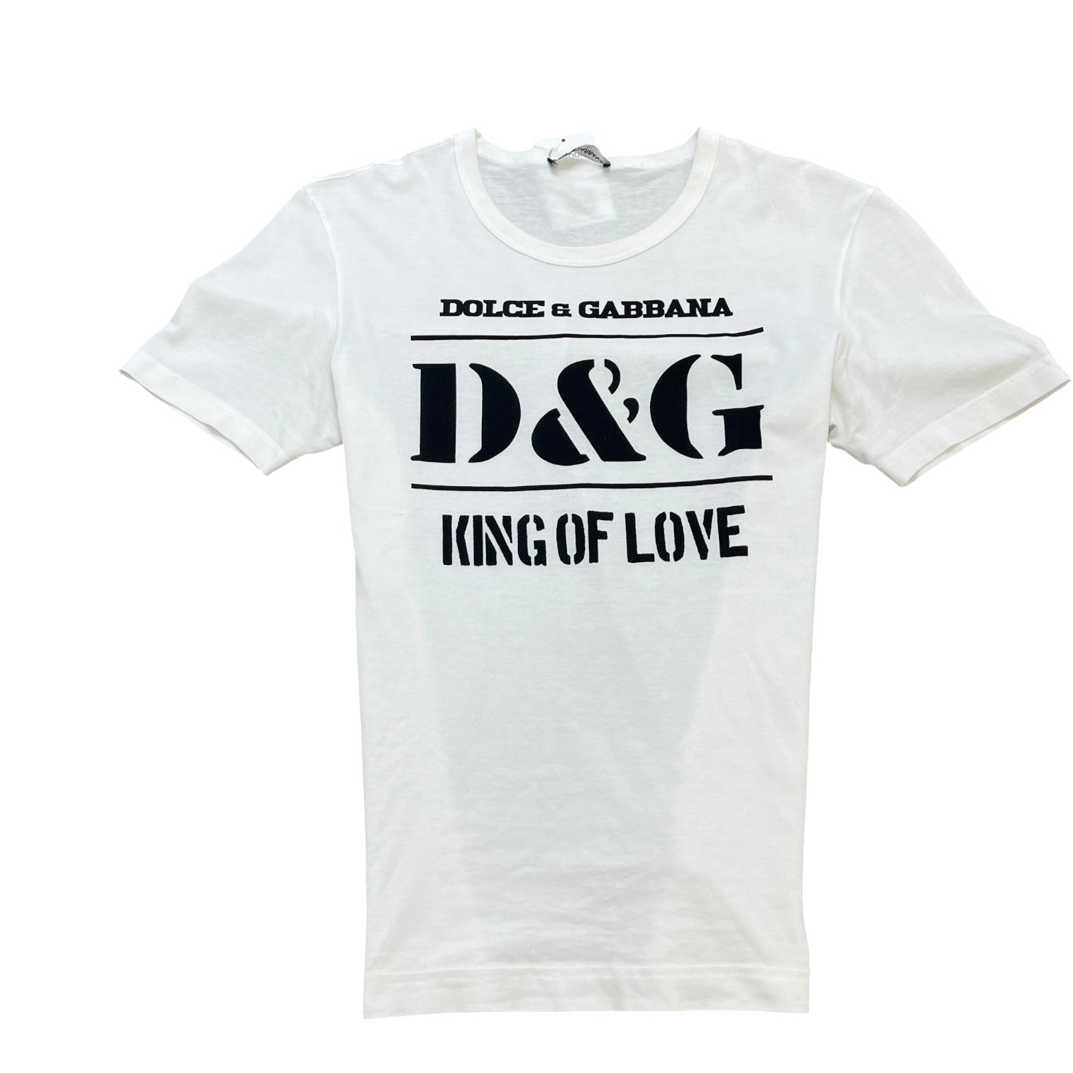 Men's King Of Love Logo T-Shirt White Size IT 44 / UK XS