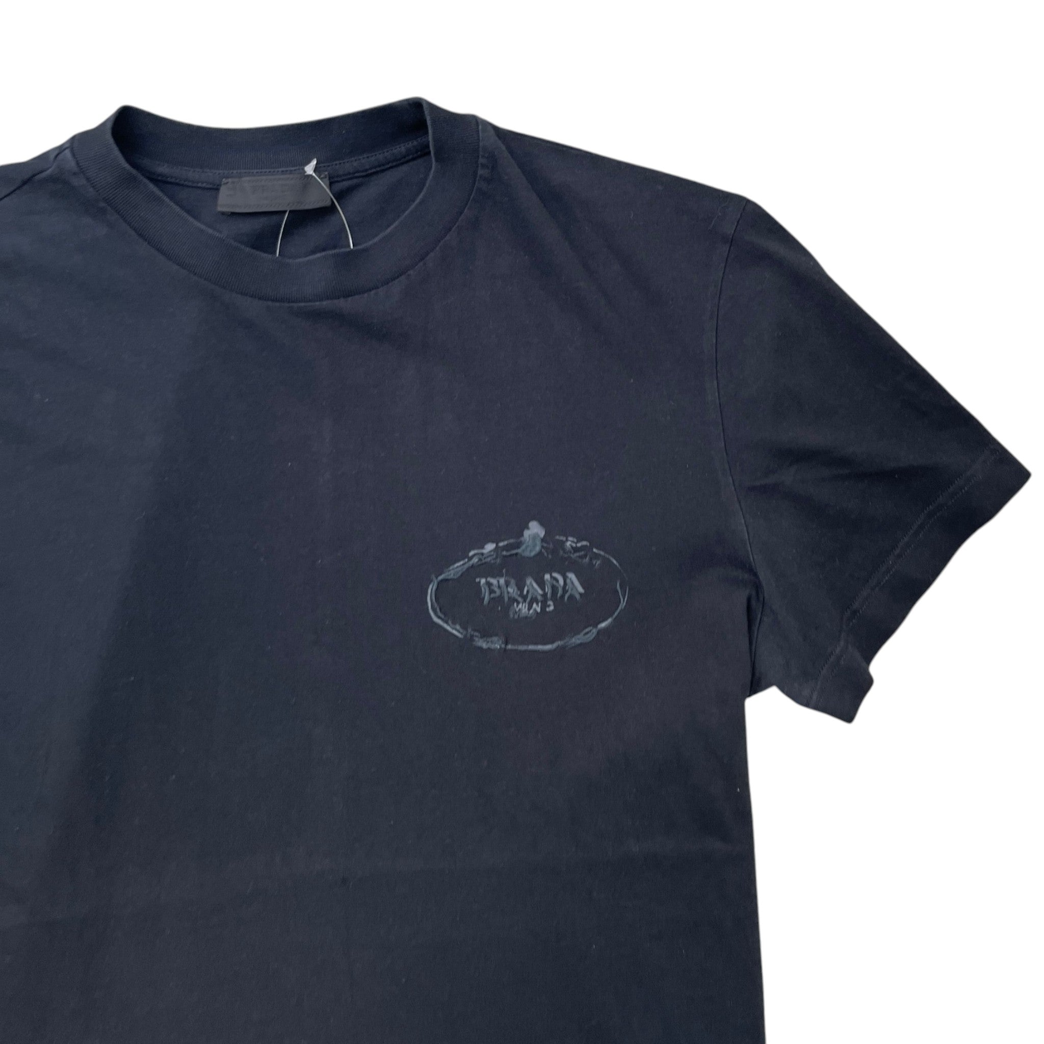Men's Embroidered Logo T-Shirt Black Size L