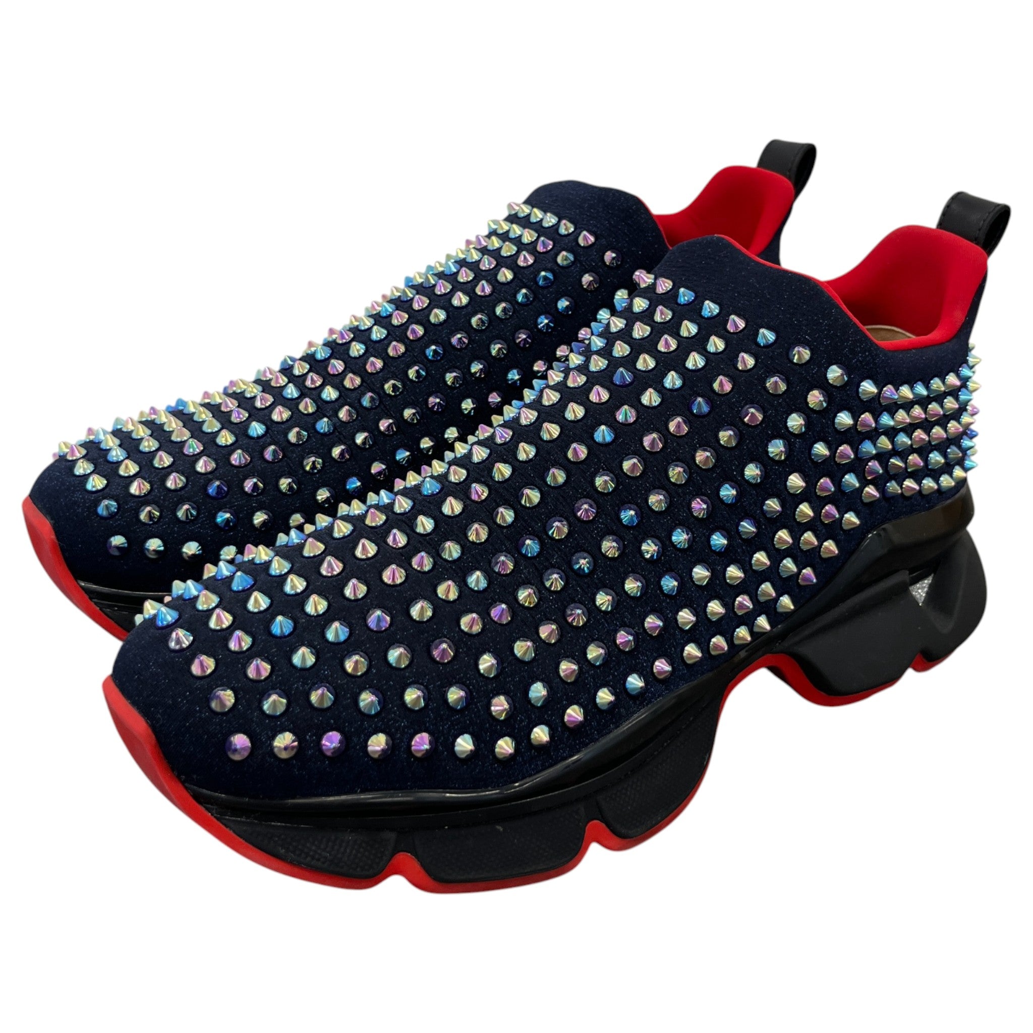 Men's Spike Sock Low Trainers Blue Size EU 44 / UK 10