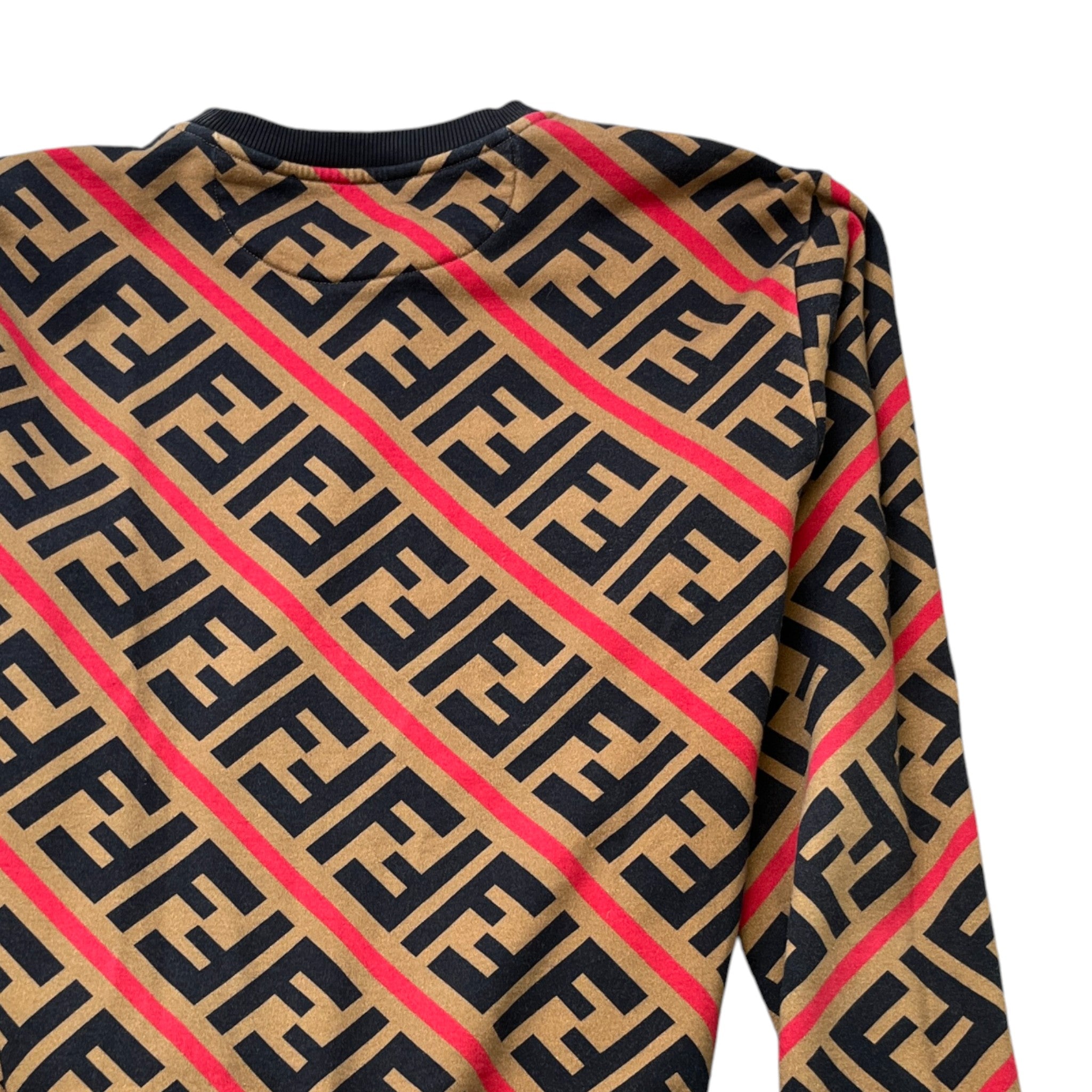 Men's Ff Monogram Sweatshirt Multi-Coloured Size L
