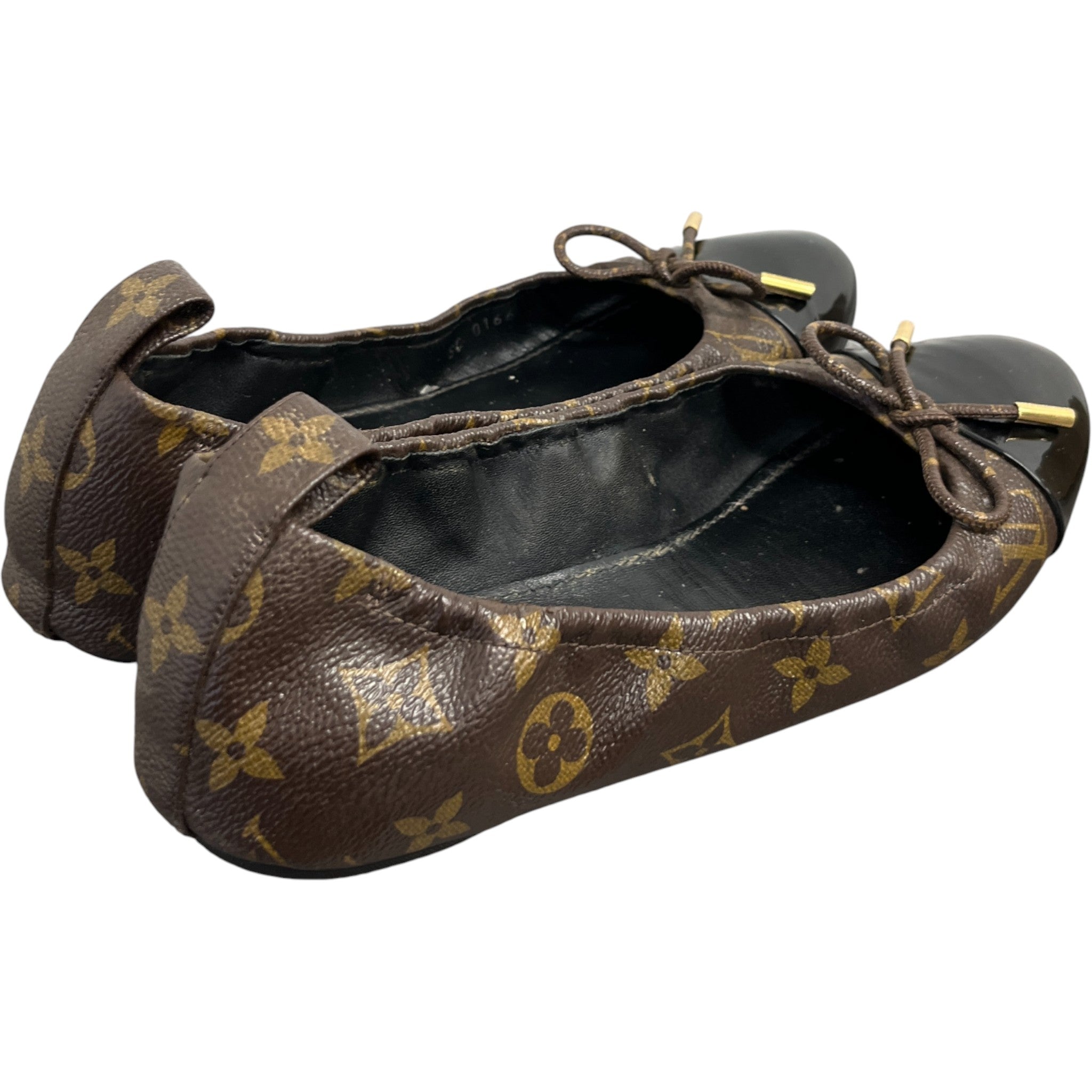 Women's Monogram Flirty Ballerina Mules Brown Size EU 37.5 / UK 4.5