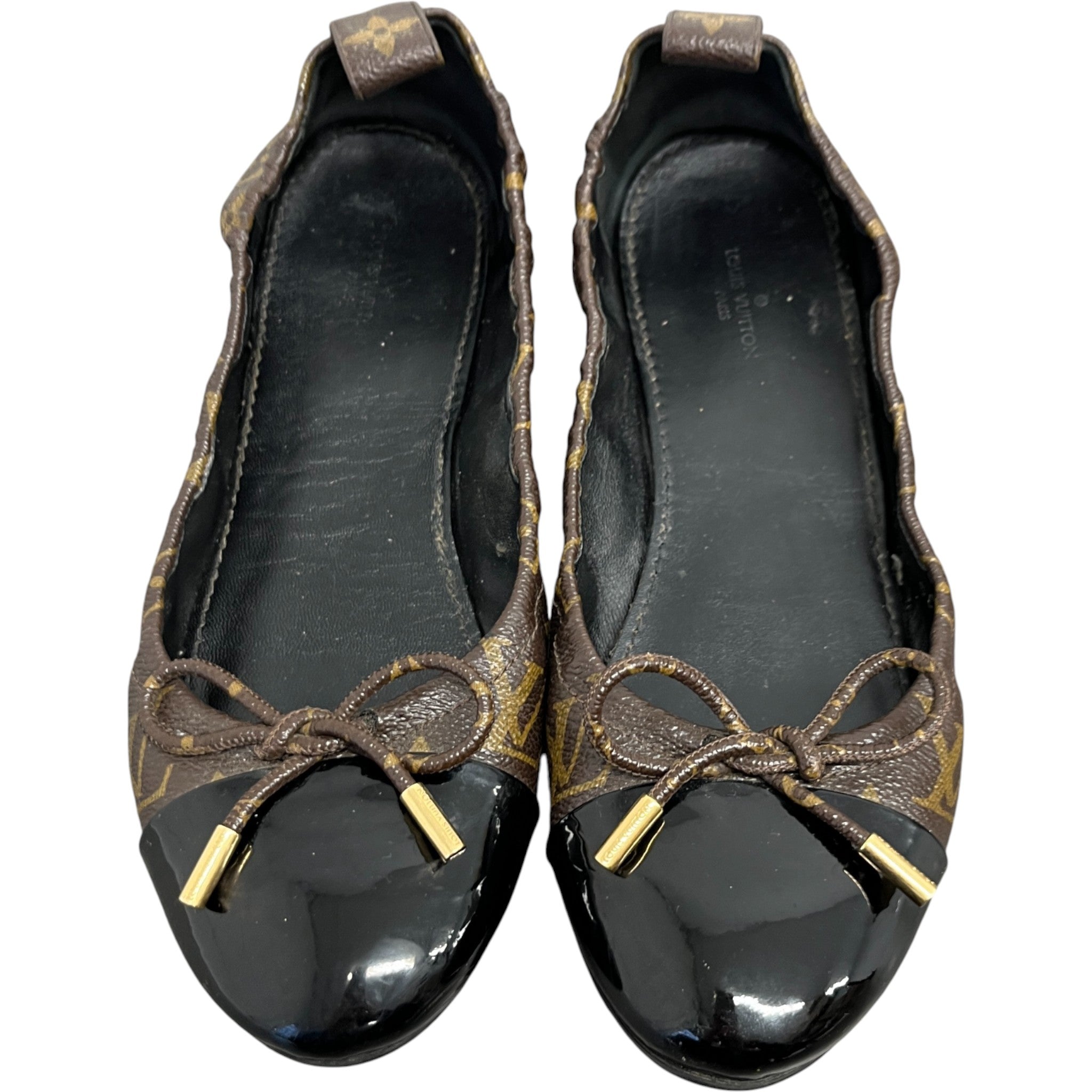 Women's Monogram Flirty Ballerina Mules Brown Size EU 37.5 / UK 4.5