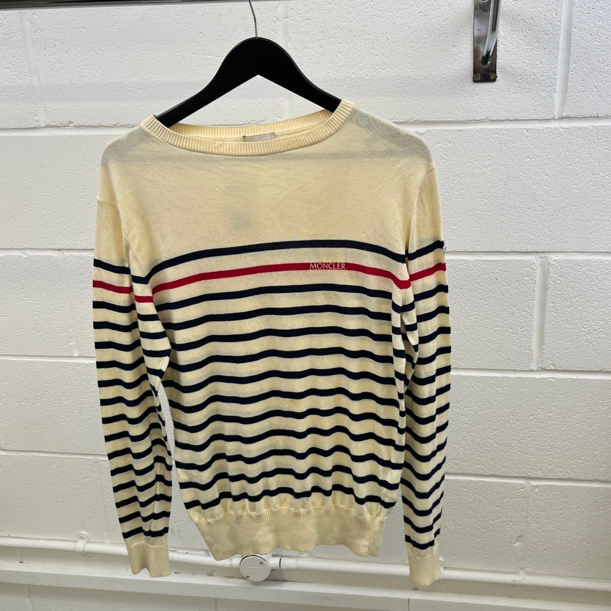 Men's Maglione Tricot Jumper Cream Size S