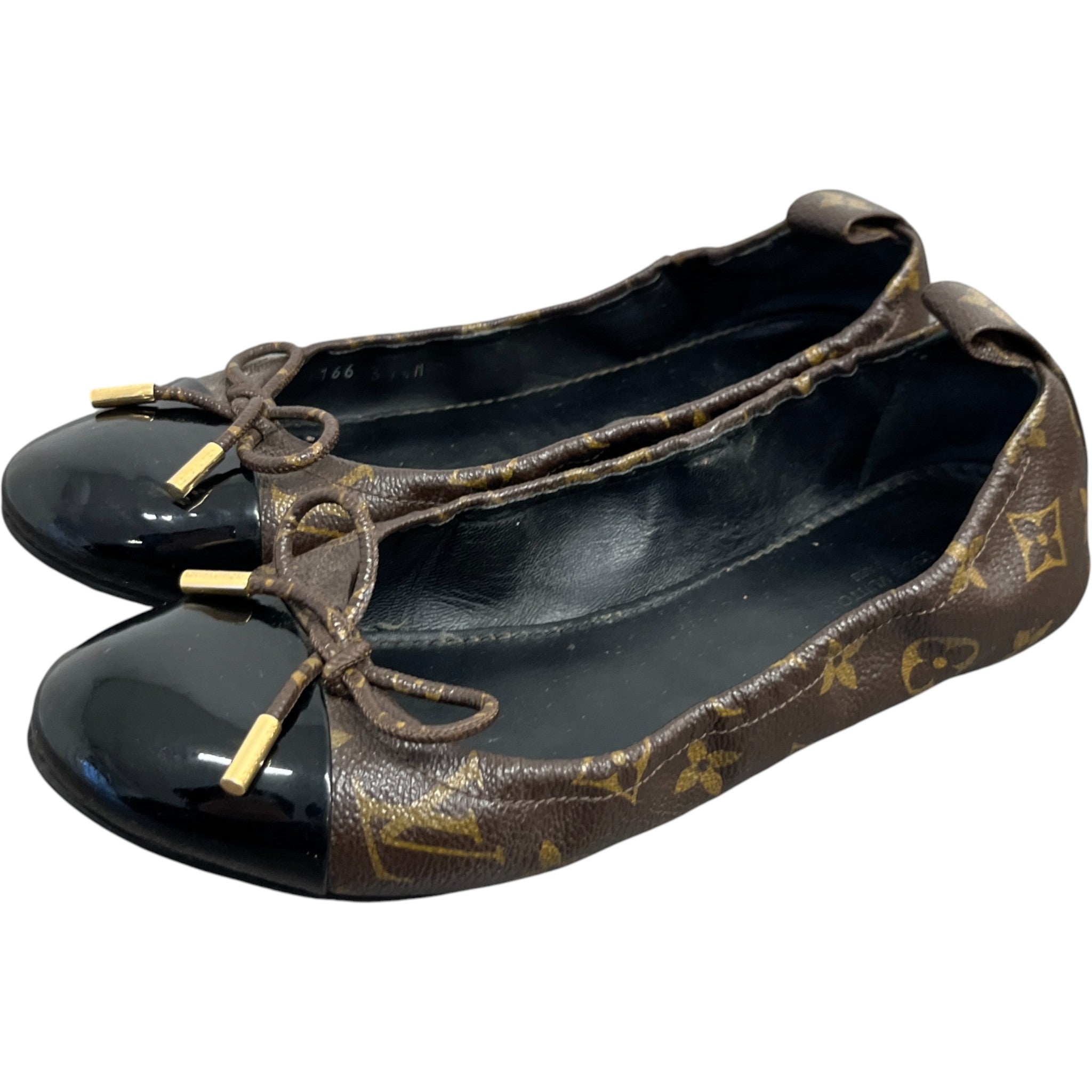 Women's Monogram Flirty Ballerina Mules Brown Size EU 37.5 / UK 4.5