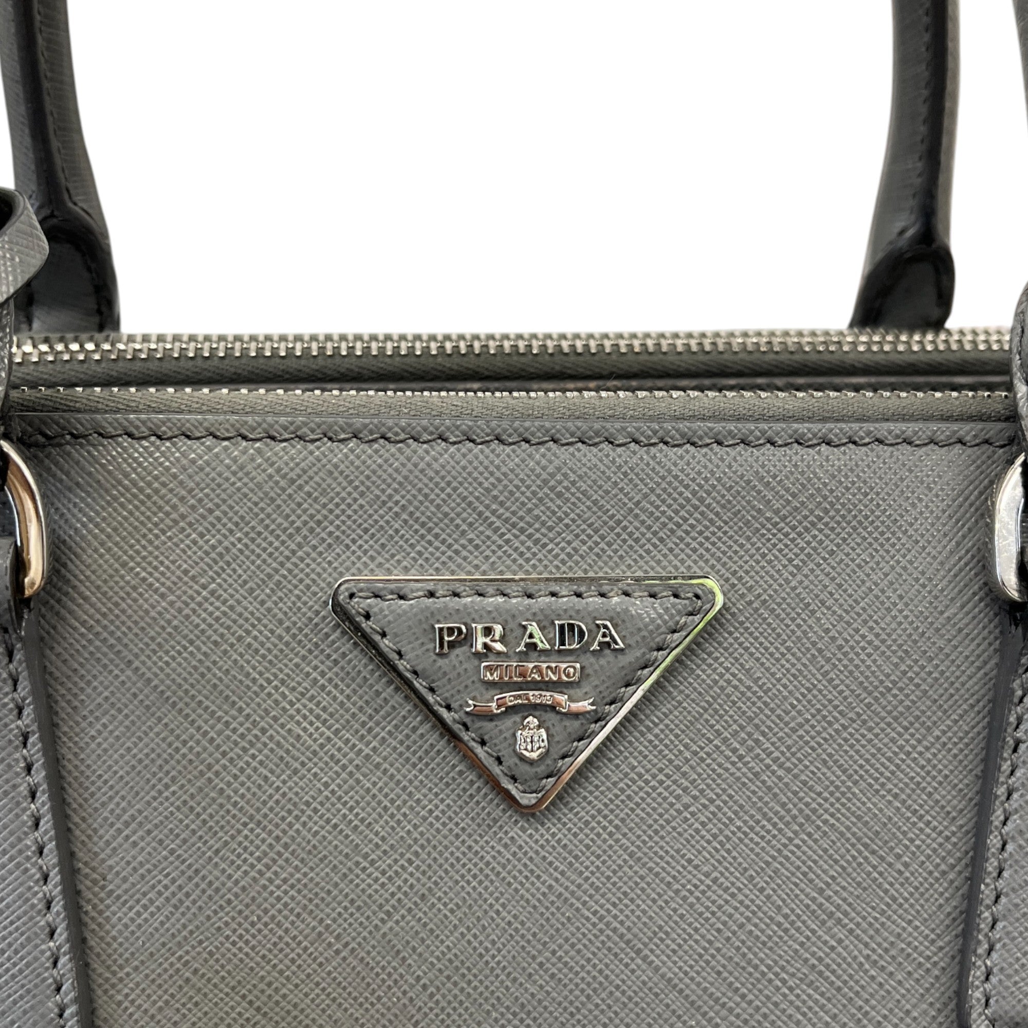 Women's Saffiano Galleria Double Zip Handbag Grey