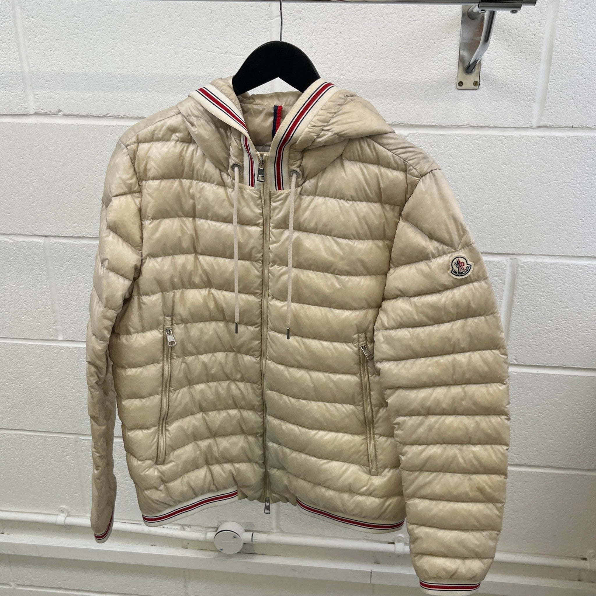 Men's Eliot Down Jacket Cream Size 4 / XL