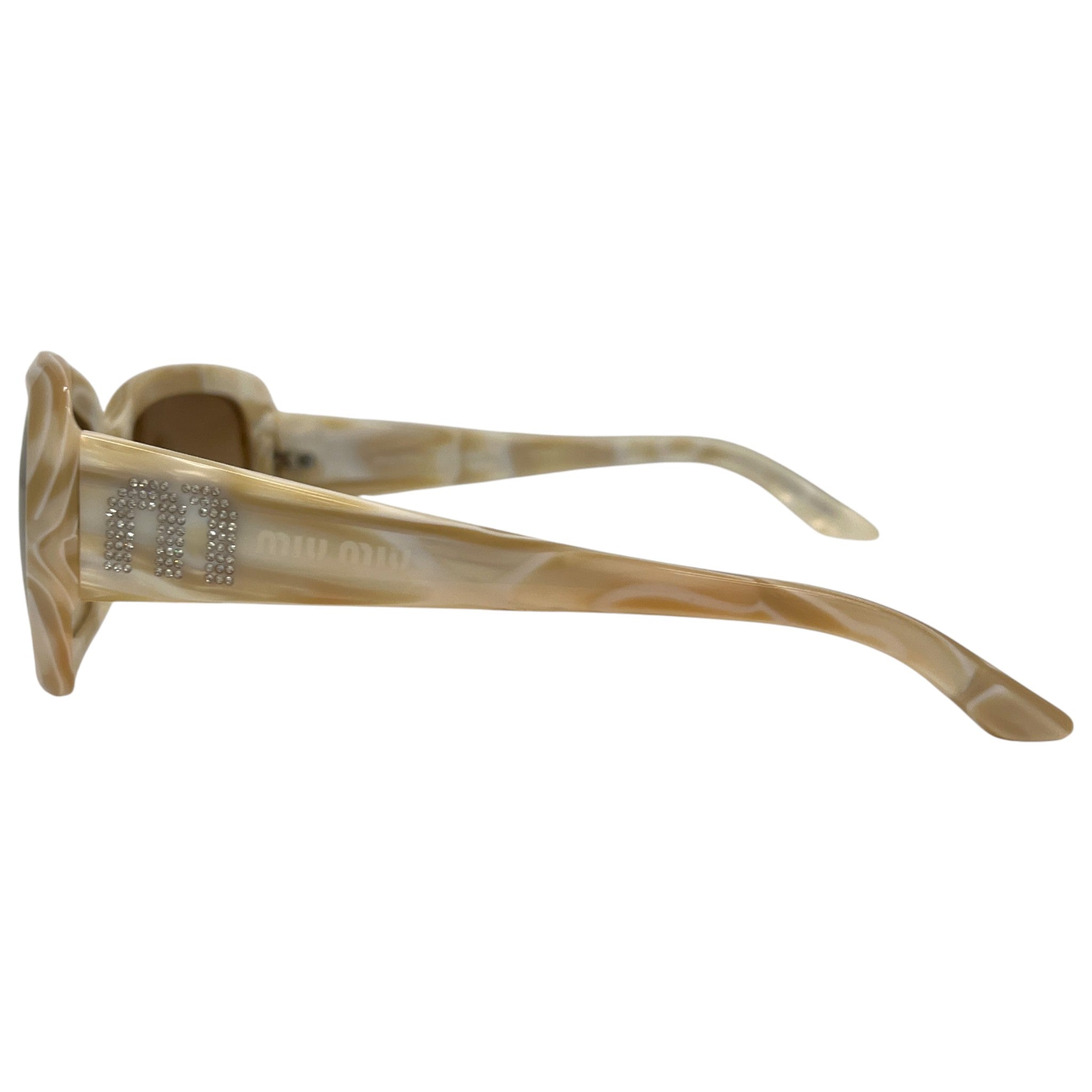 Women's Marble Frame Sunglasses Cream