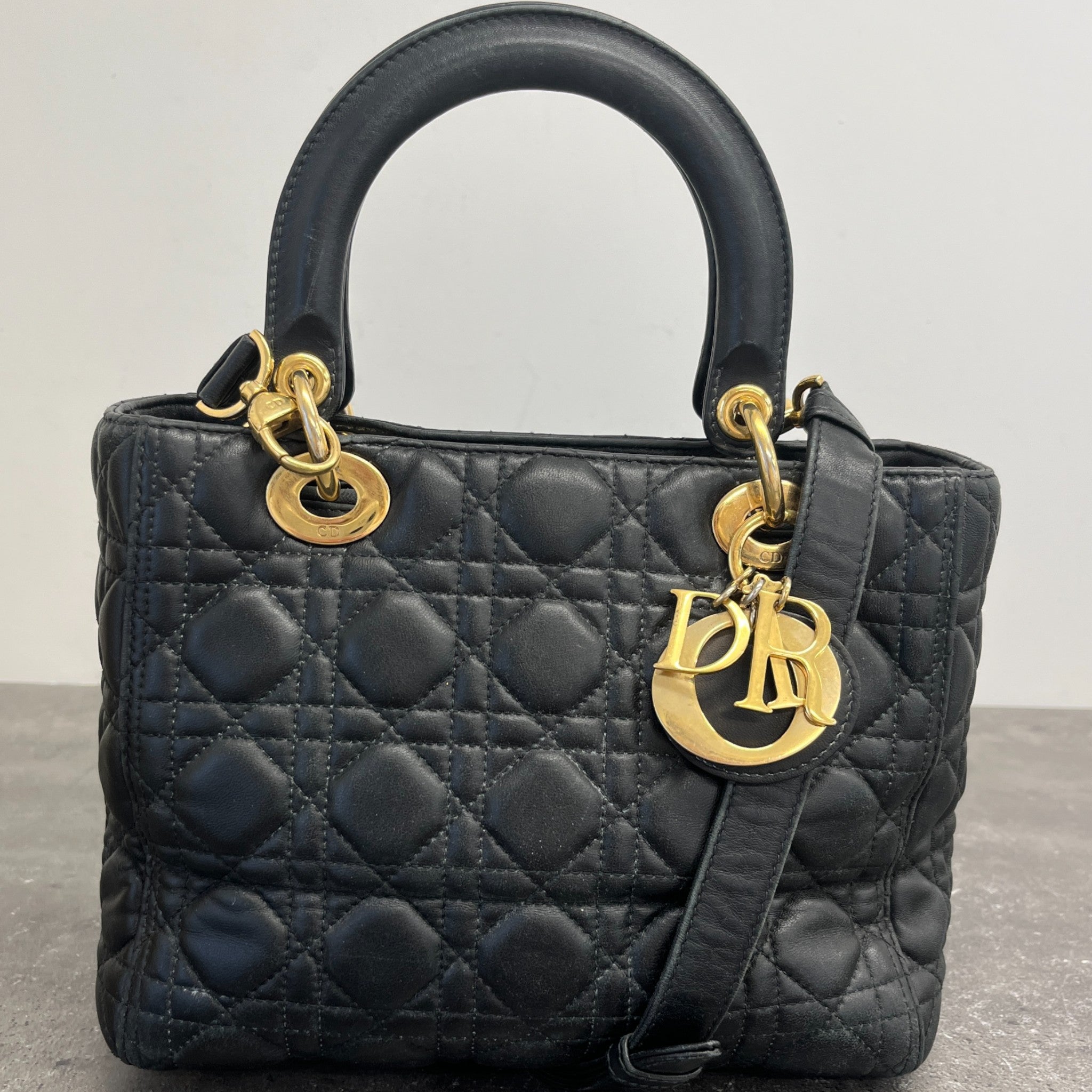 Women's Lady Dior Medium Bag Black