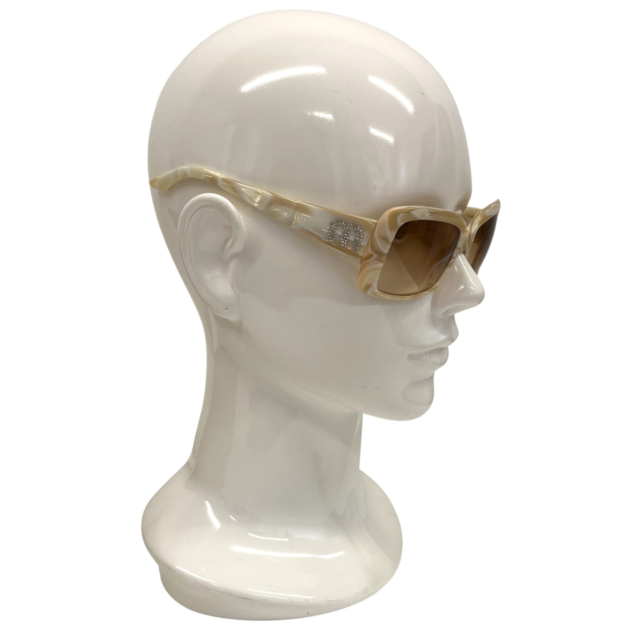 Women's Marble Frame Sunglasses Cream