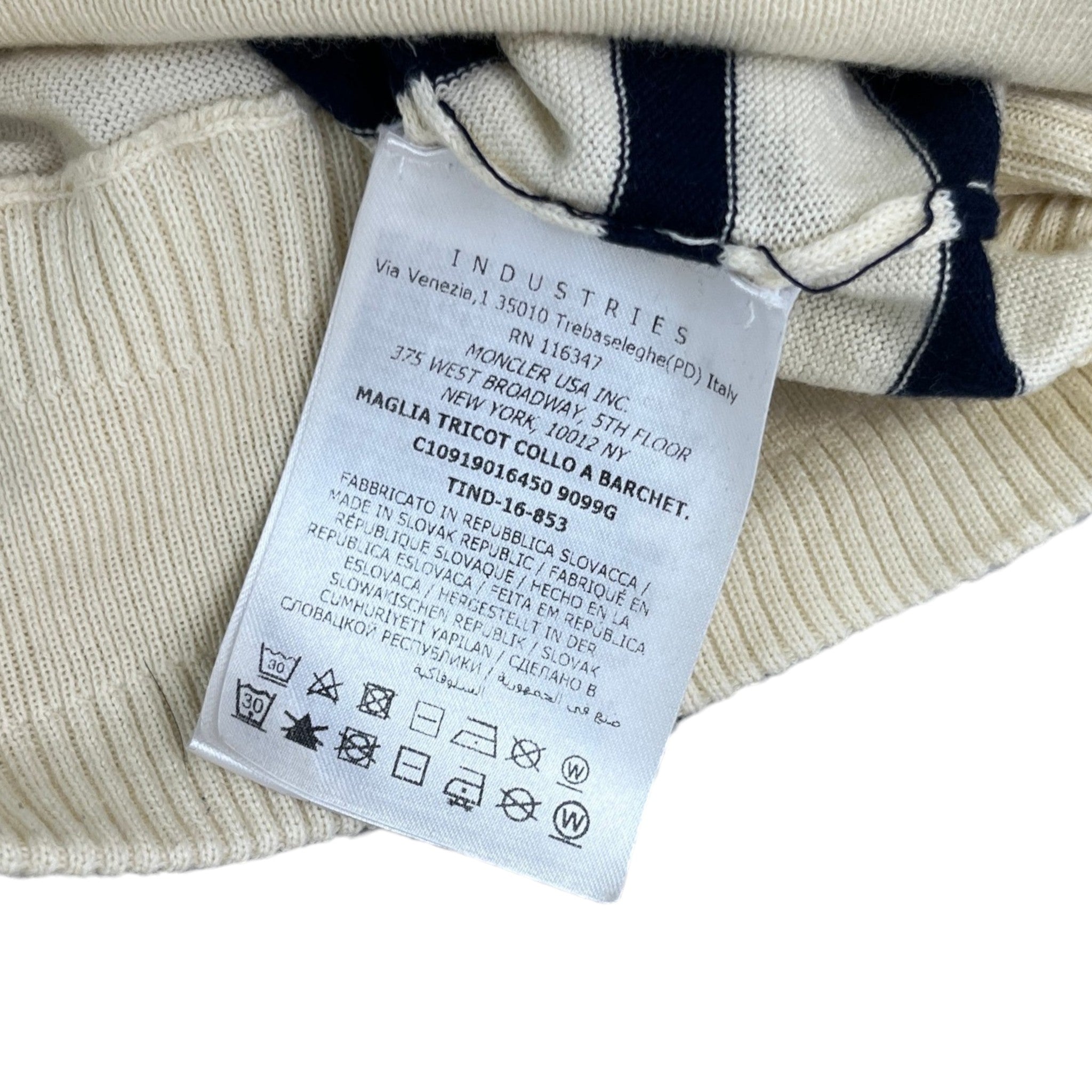 Men's Maglione Tricot Jumper Cream Size S