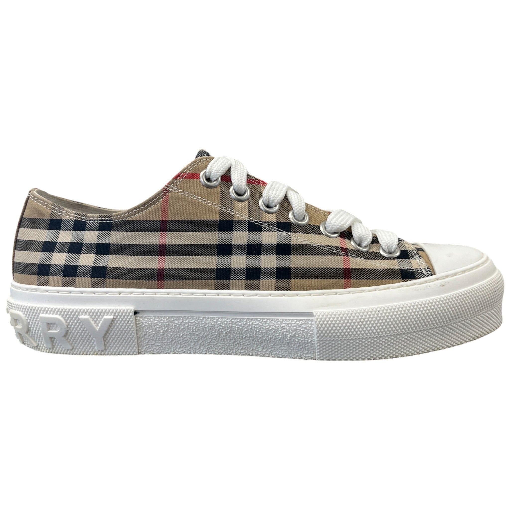 Men's Check Low Trainers Brown Size EU 43 / UK 9