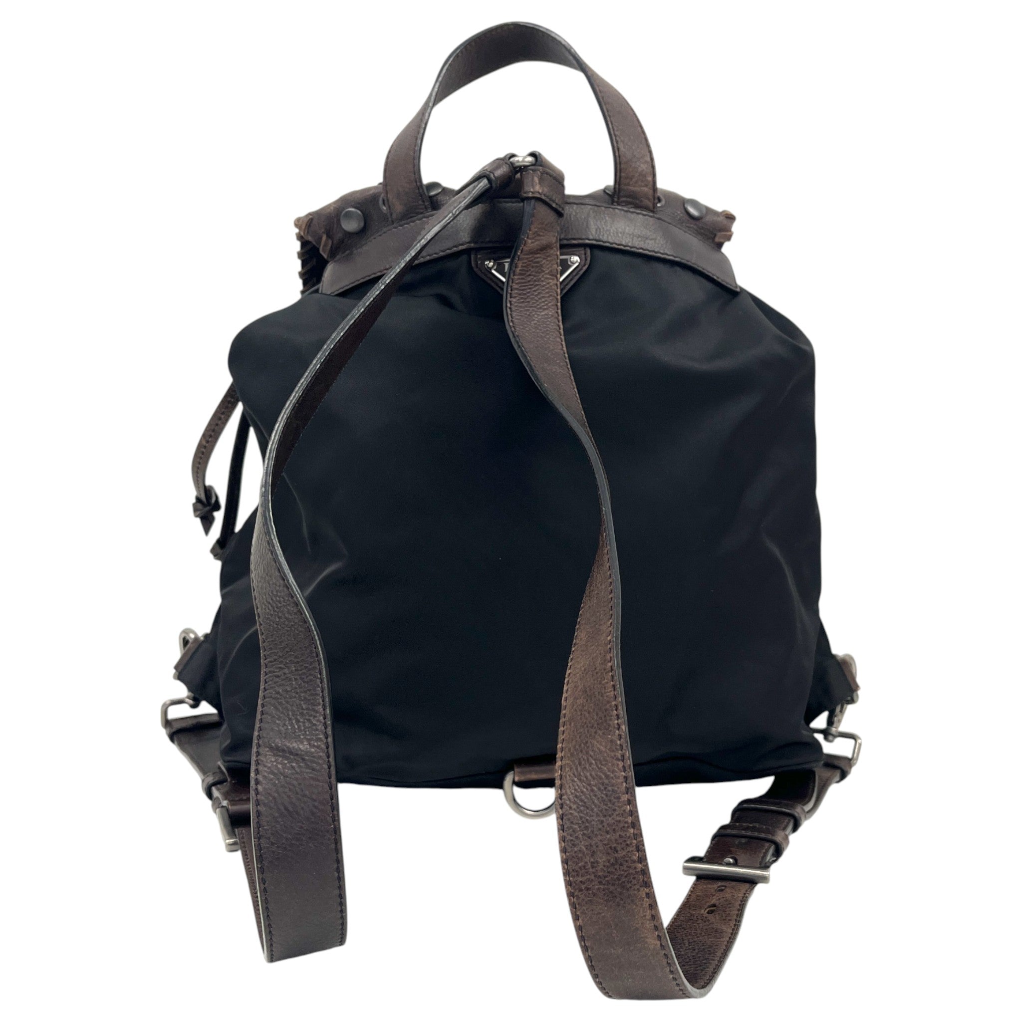 Women's Studded Leather Backpack Black