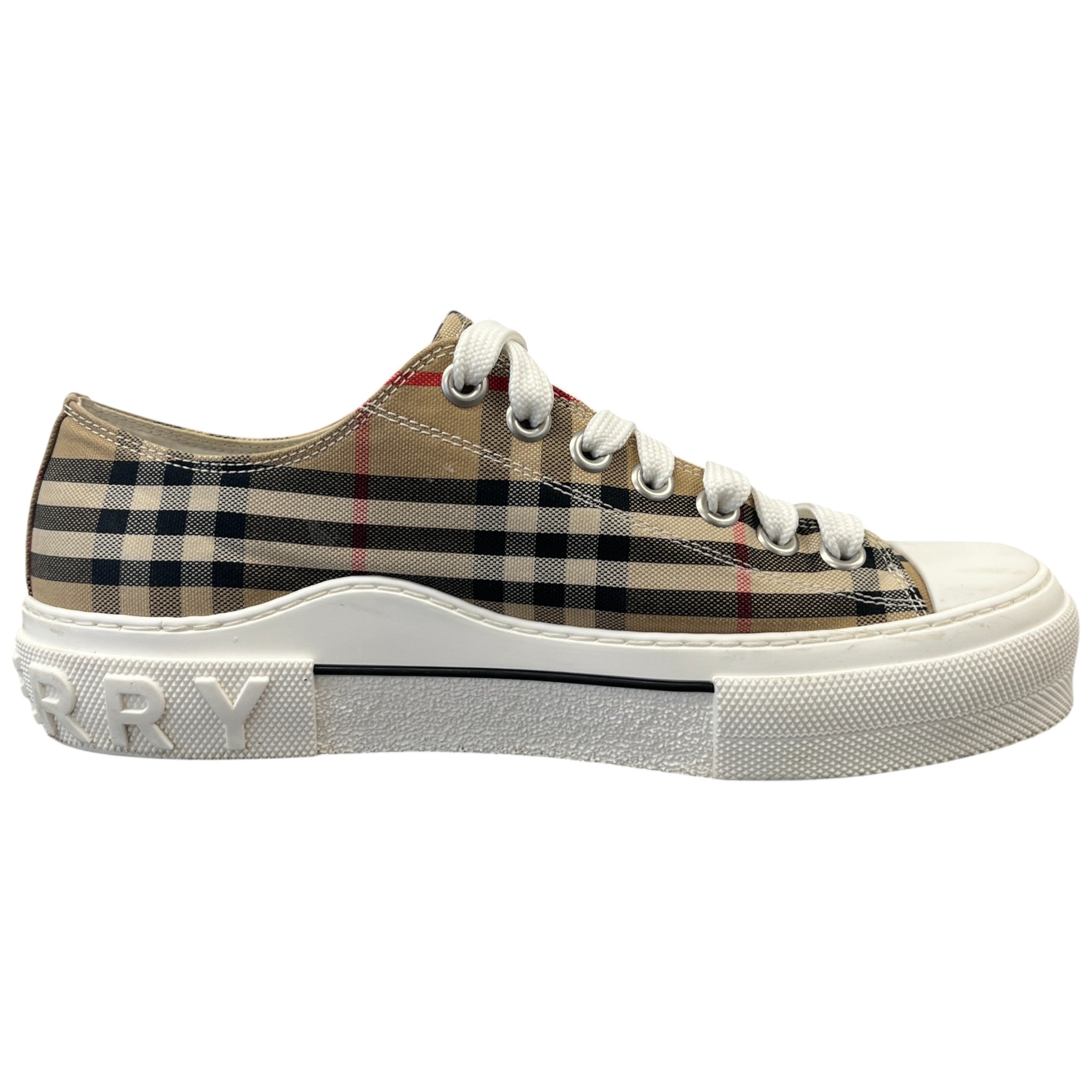 Men's Check Low Trainers Brown Size EU 43 / UK 9