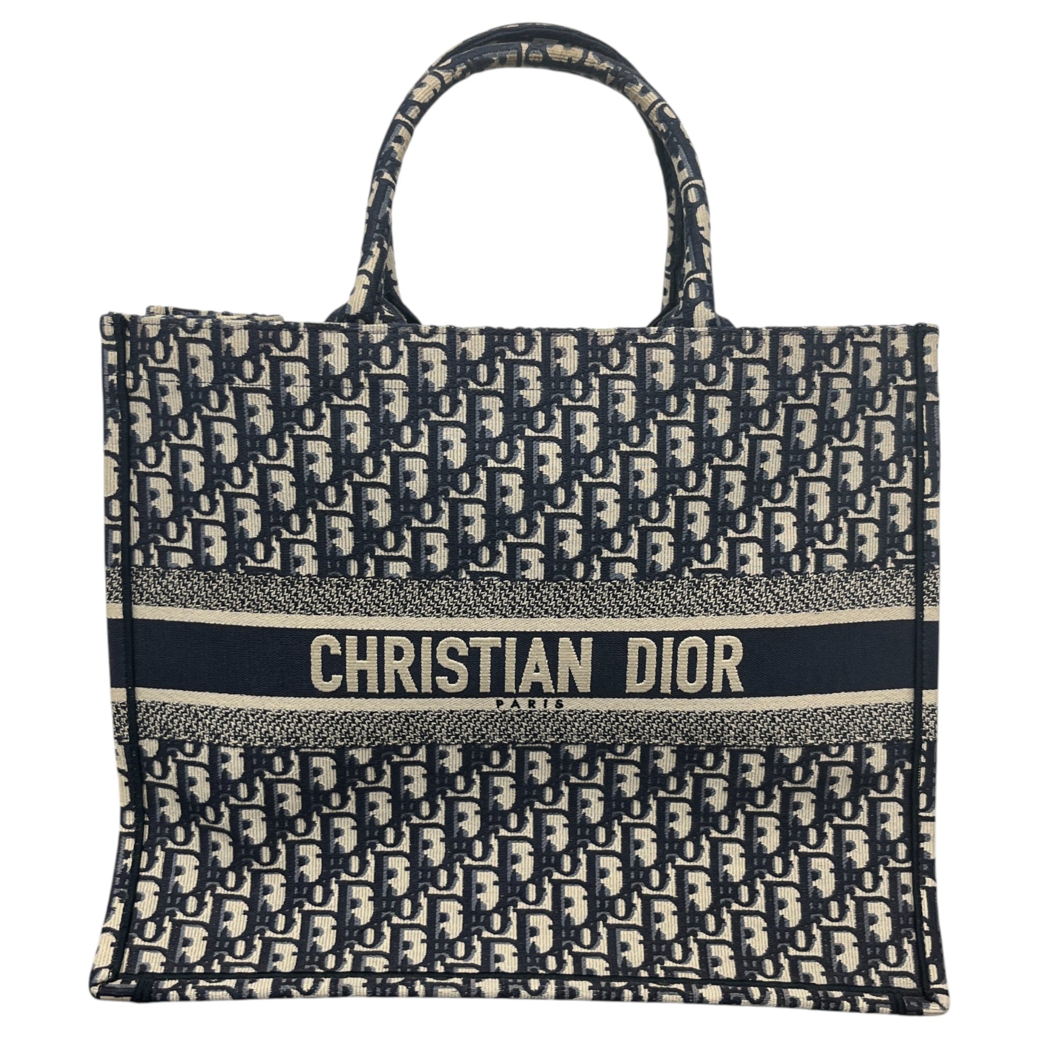 Women's Large Dior Book Tote Bag Blue
